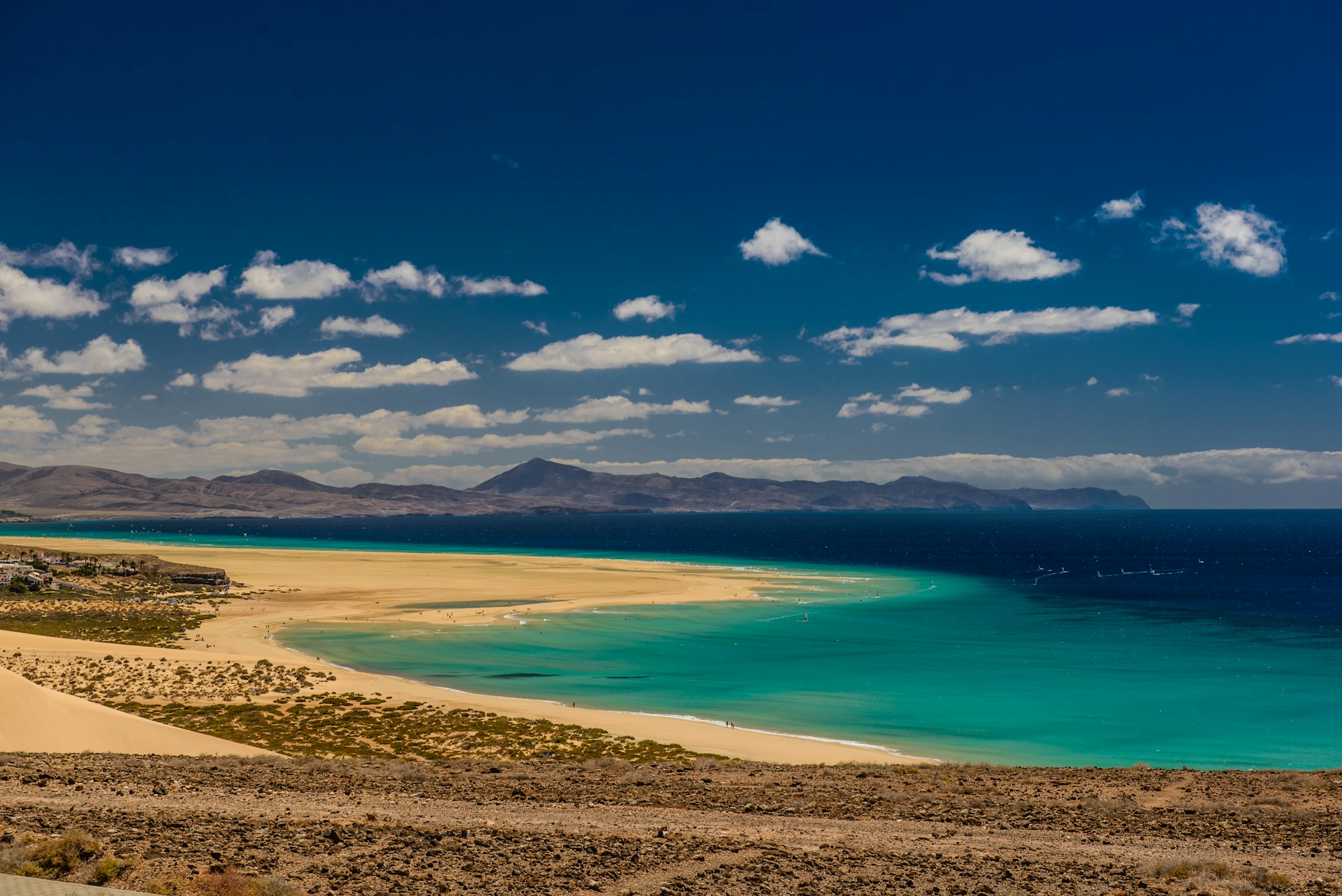 Deserted Fuerteventura beach 