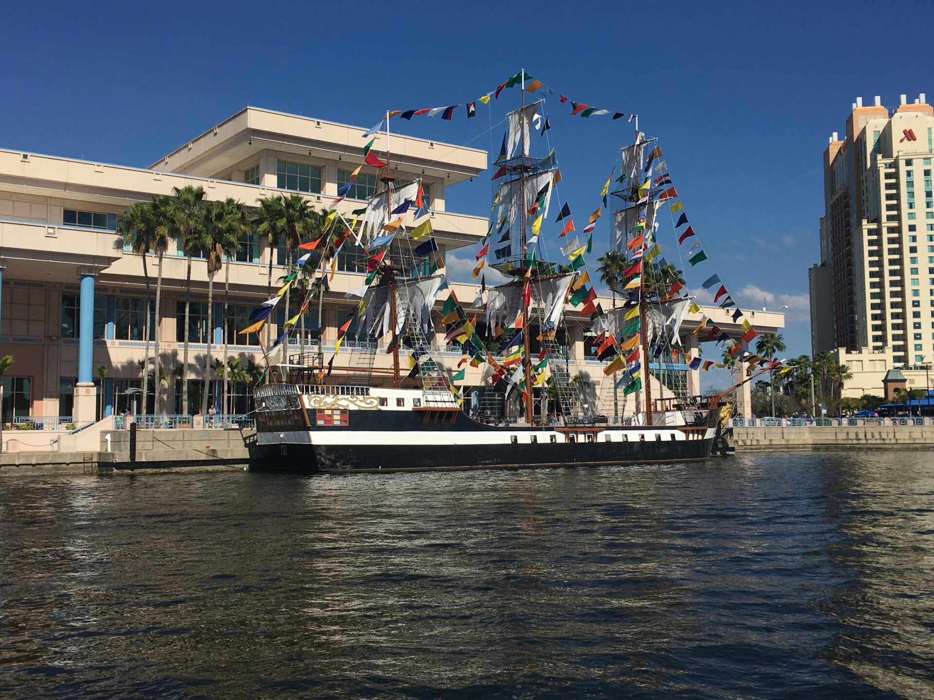  The Gasparilla Pirate Ship sailing through Tampa Bay during the Gasparilla Festival