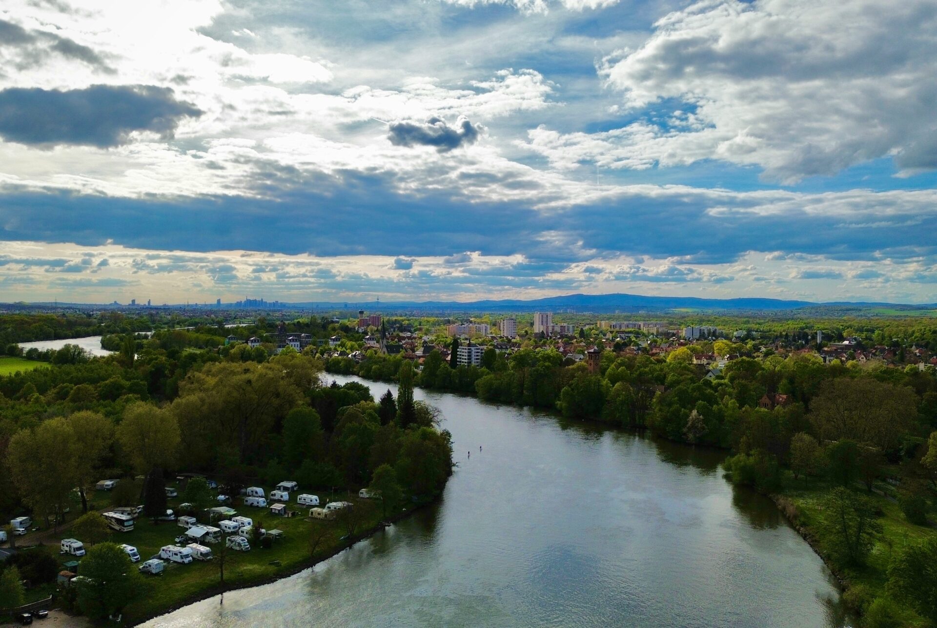 Aerial view of Hanau, Germany