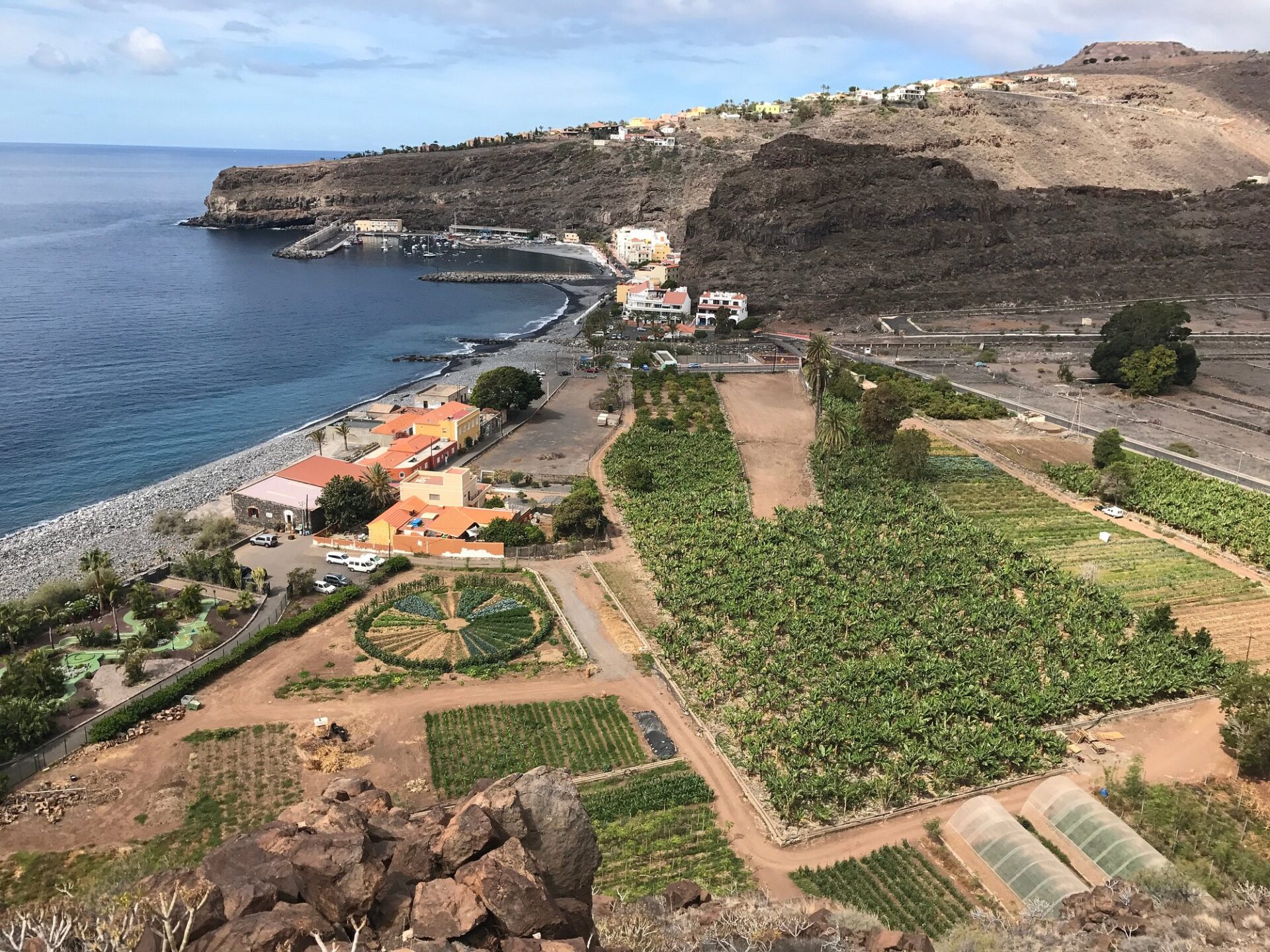 A view of a tranquil La Gomera village
