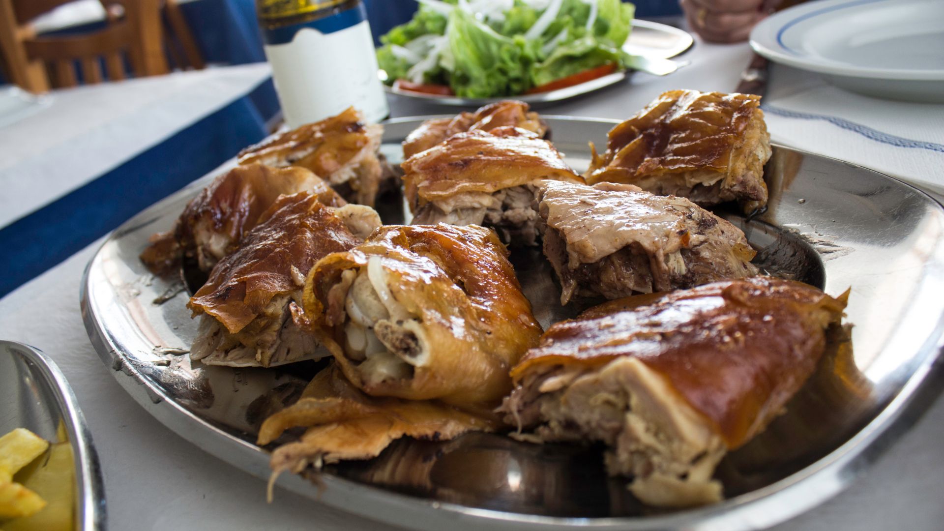 Roast suckling pig.
