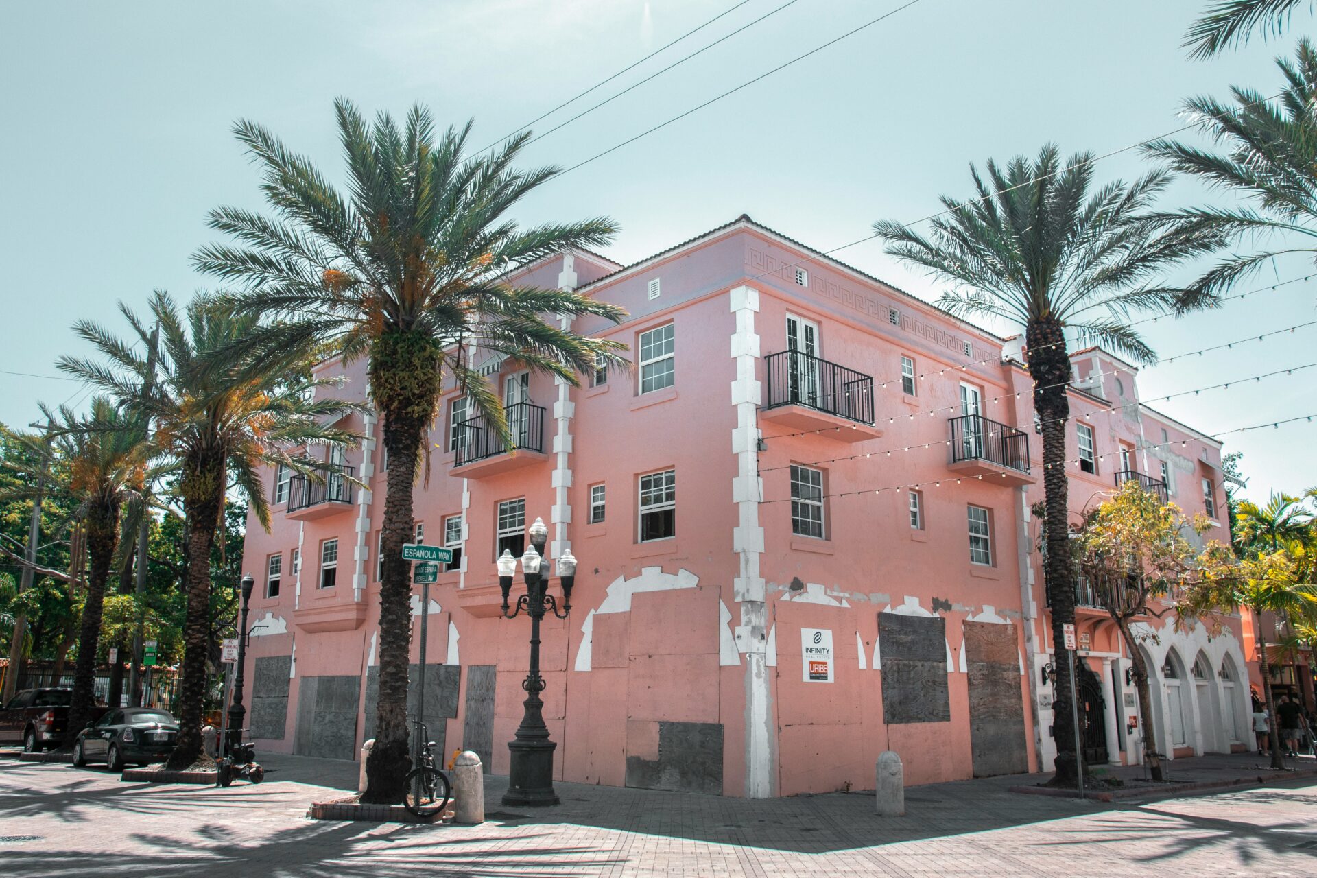 A pastel-colored house in Little Havana, Miami