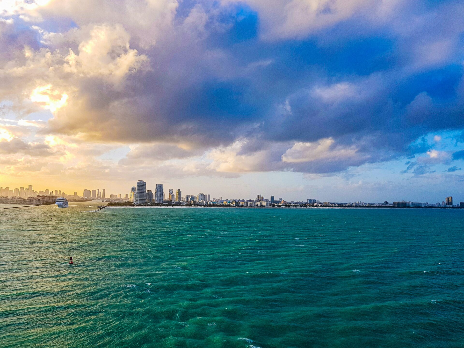 Sunset over Miami Beach,