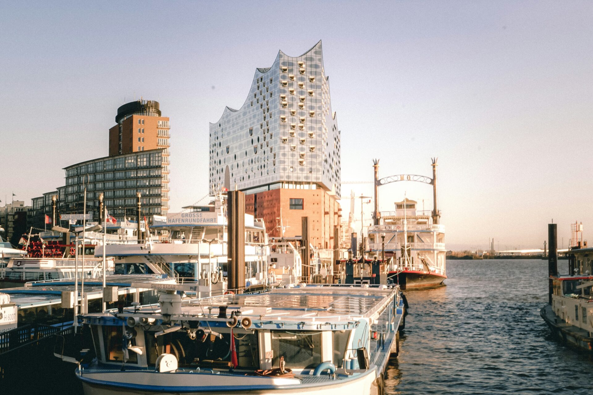 The bustling Port of Hamburg