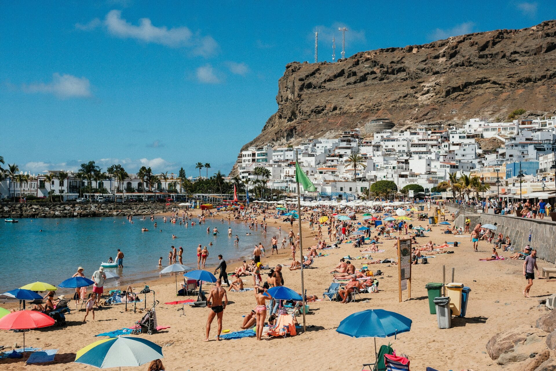 A panoramic view of Puerto de Mogán’s idyllic beach