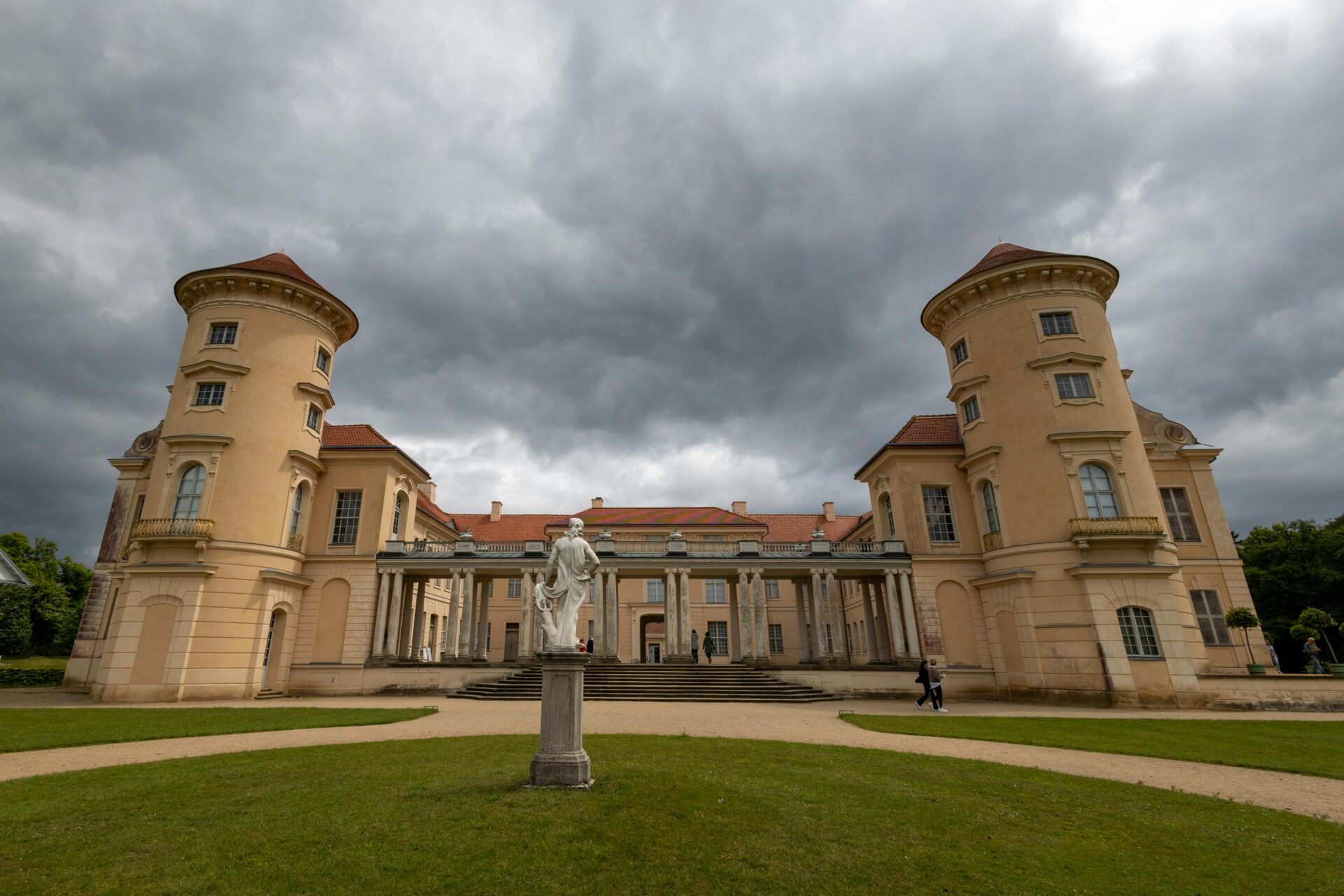 Stunning symmetrical facade of Rheinsberg Palace 