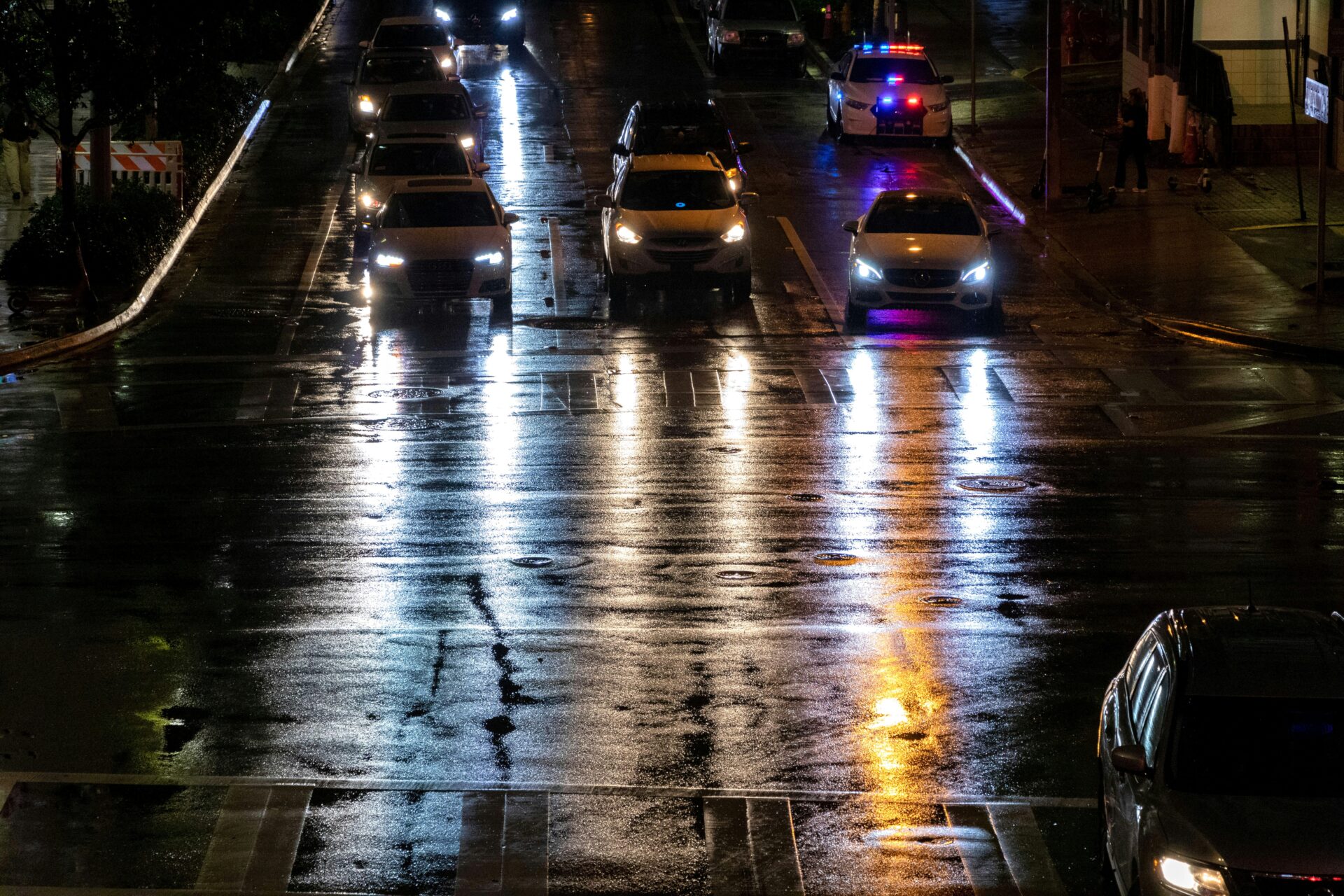 A road in Miami after the rain