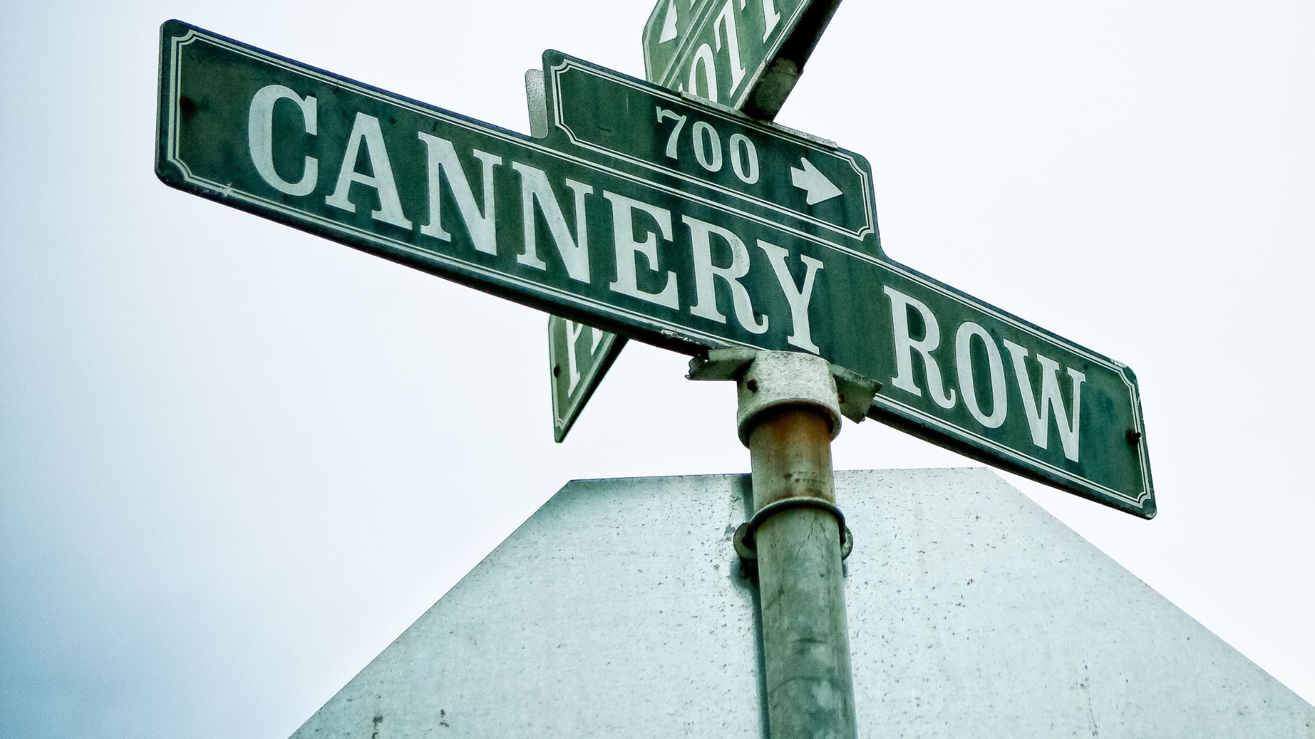 Sign of Cannery Row, California.