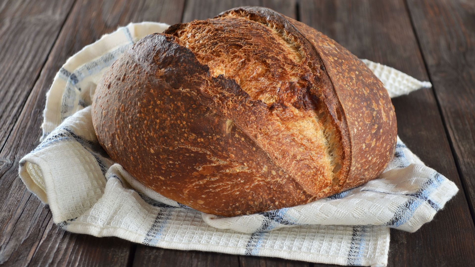 Sourdough bread with a crunchy crust