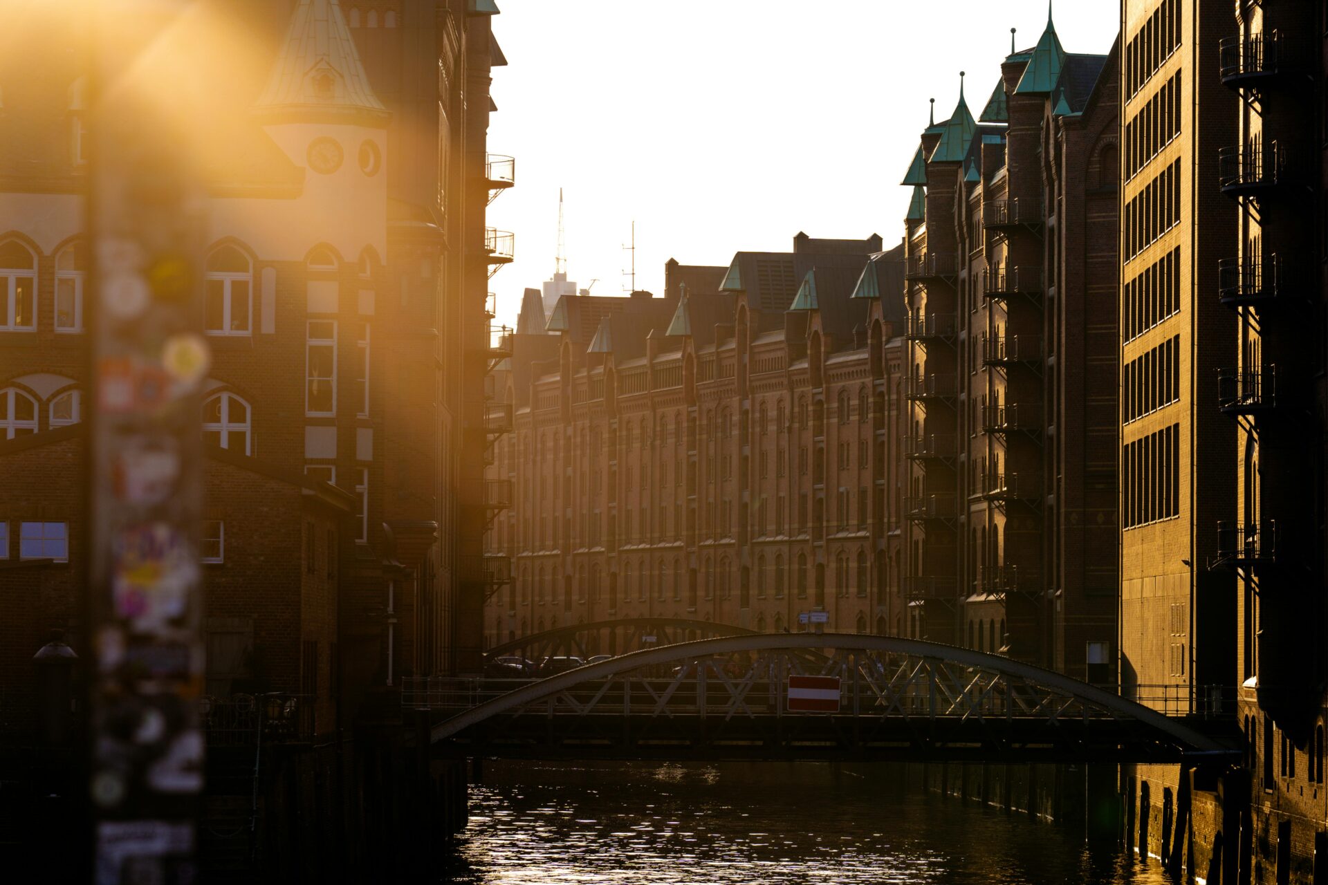 Sunset over Hamburg’s Speicherstadt