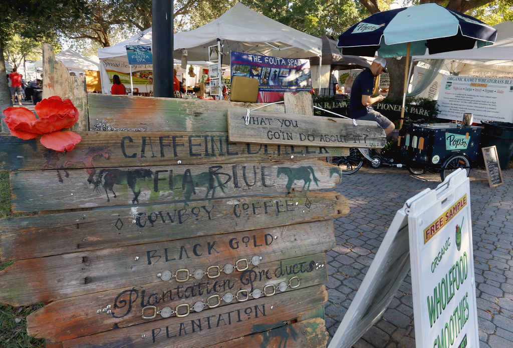 Bustling scene at the Tampa Bay Farmers Market