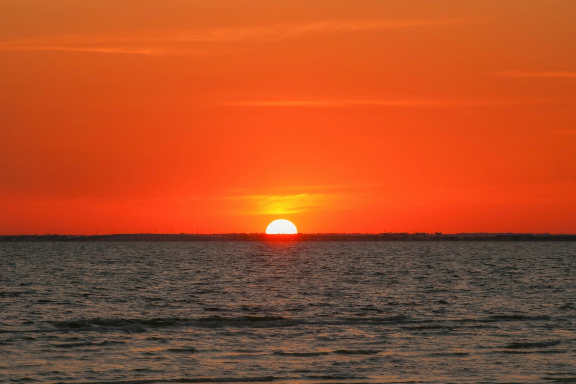 Vibrant sunset over Tampa Bay