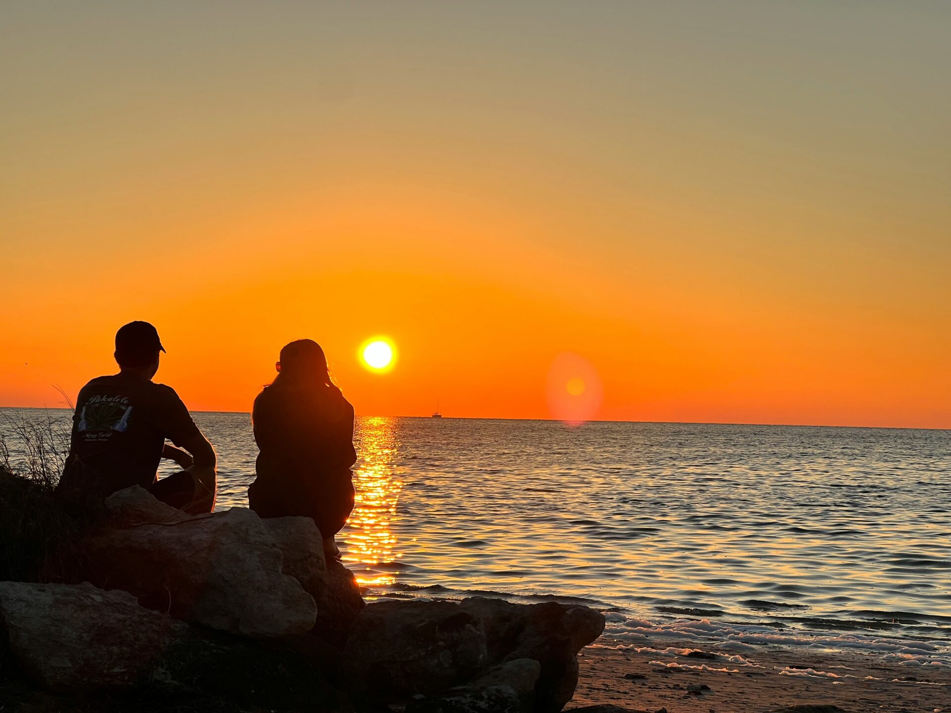 Romantic sunset over Tampa Bay