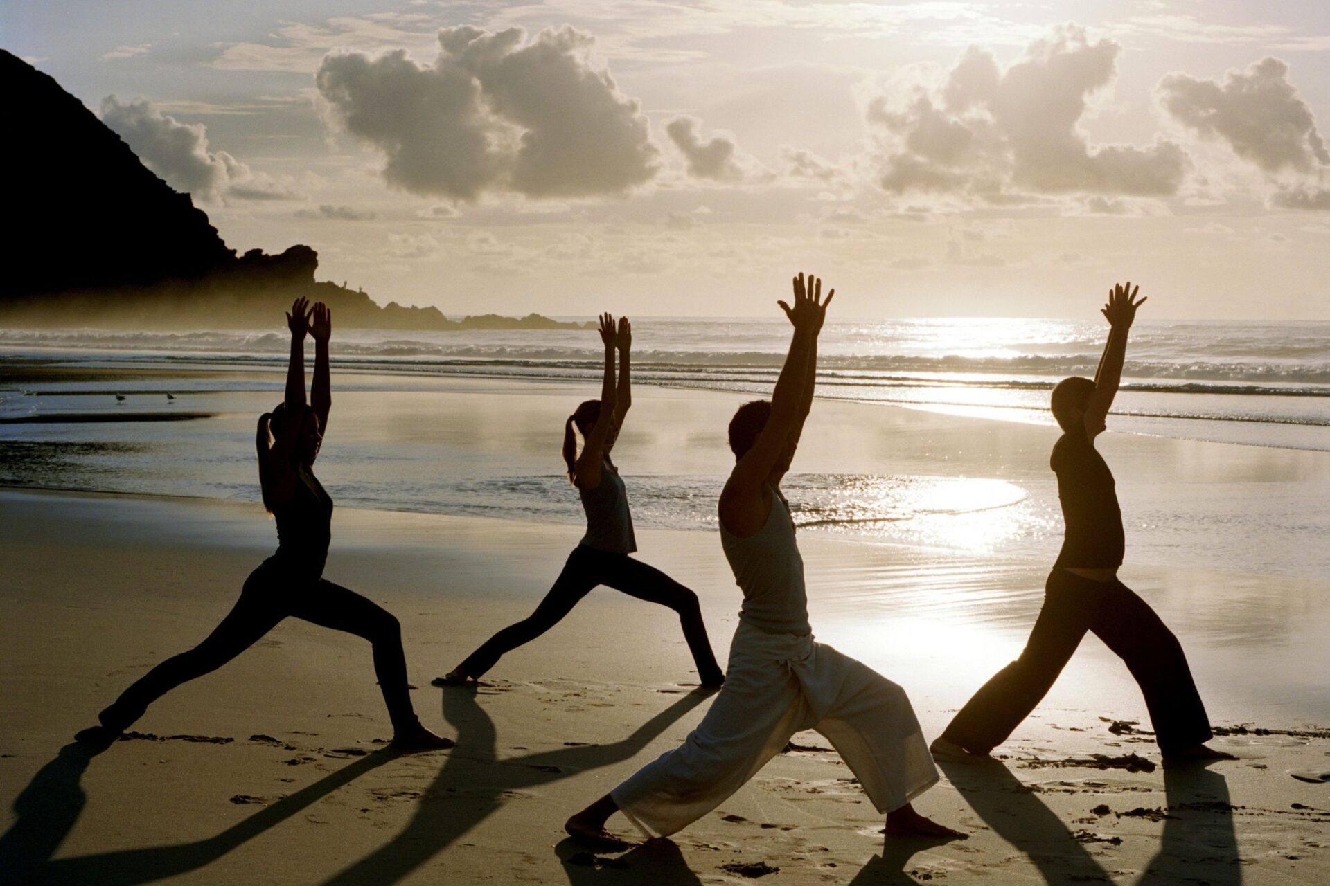 beach yoga