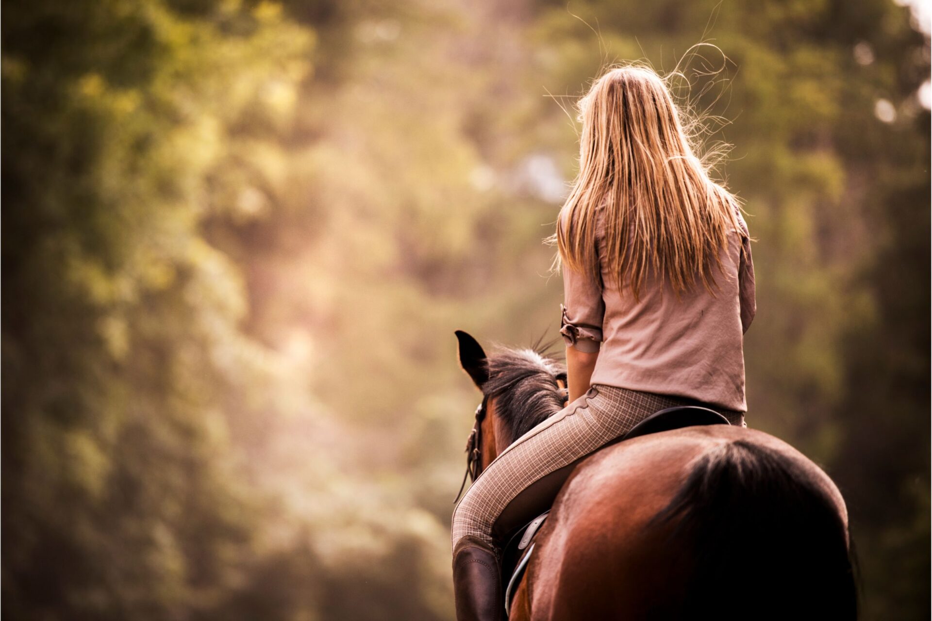 woman horseback riding