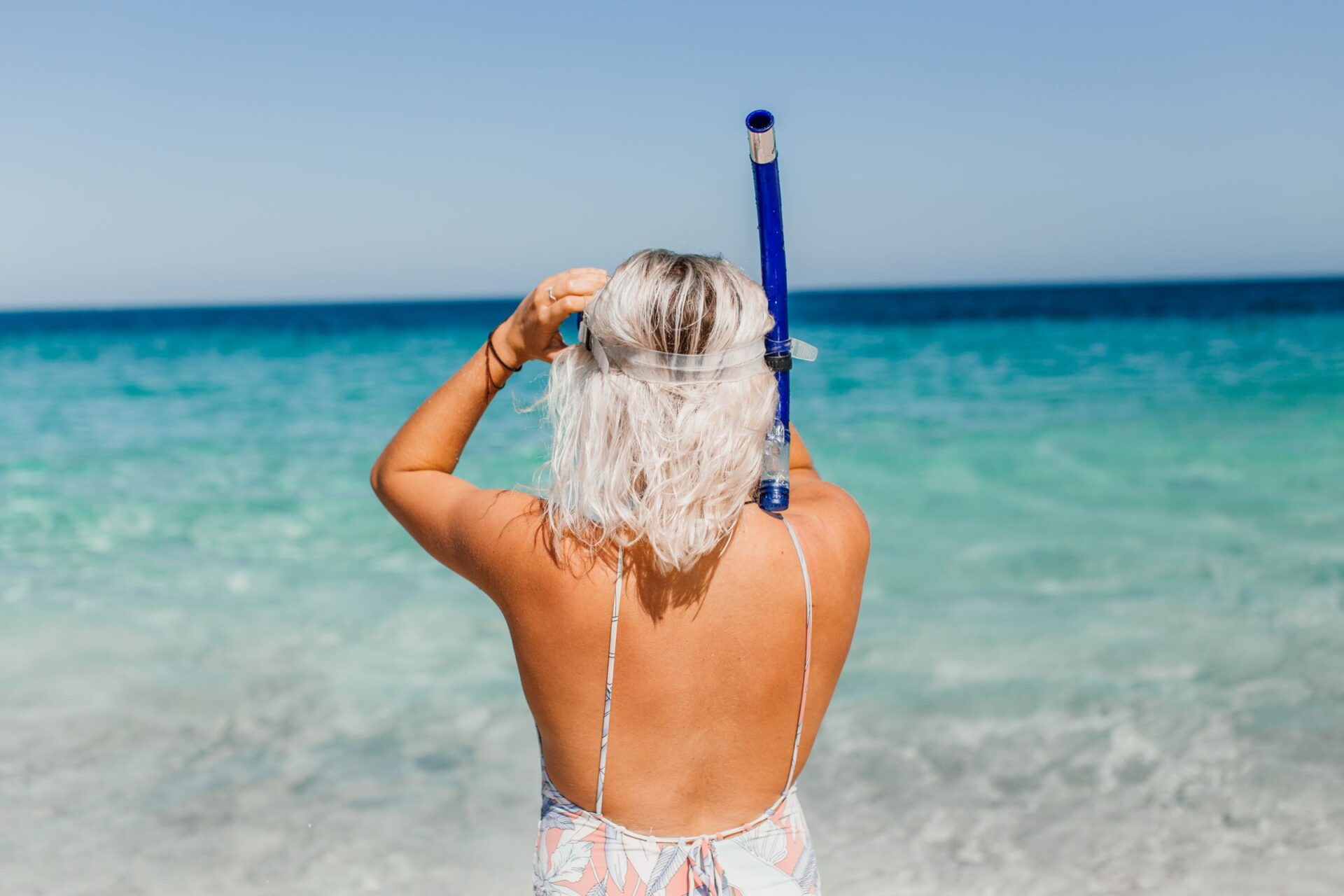 woman snorkeling