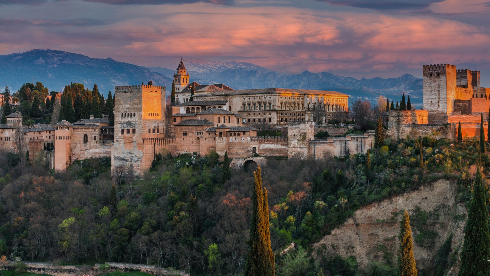 Alhambra Palace in Granada, Andalusia, Spain