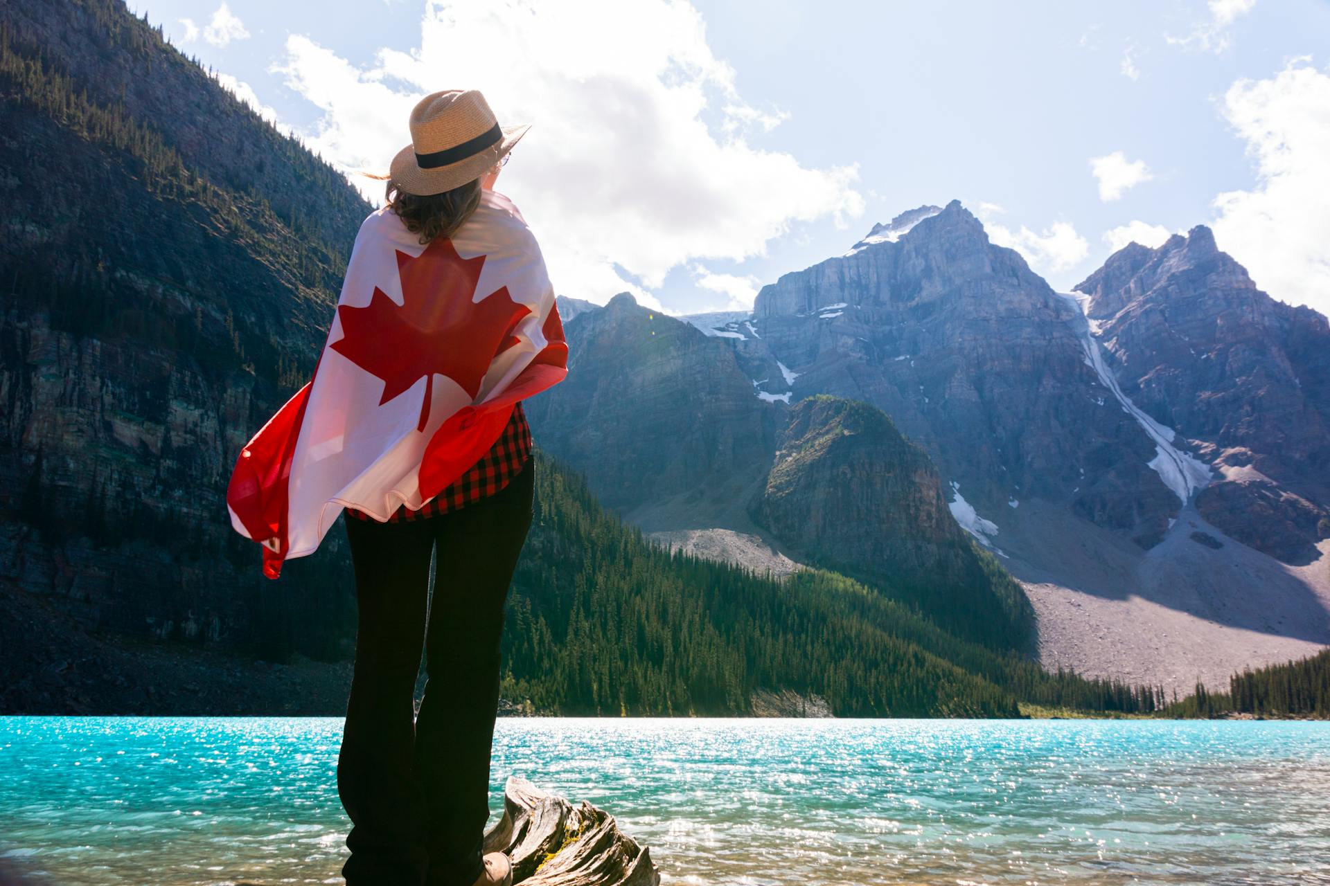 Lake view in Banff National Park.