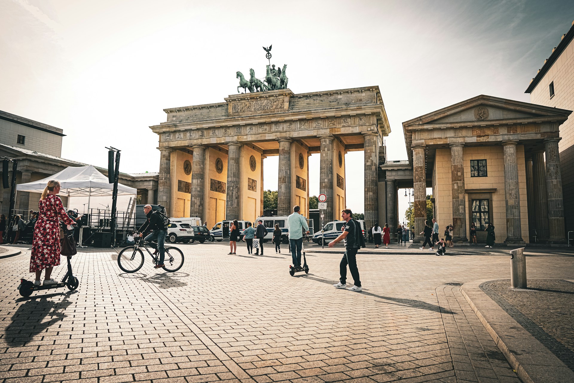 The iconic Brandenburg Gate in Berlin