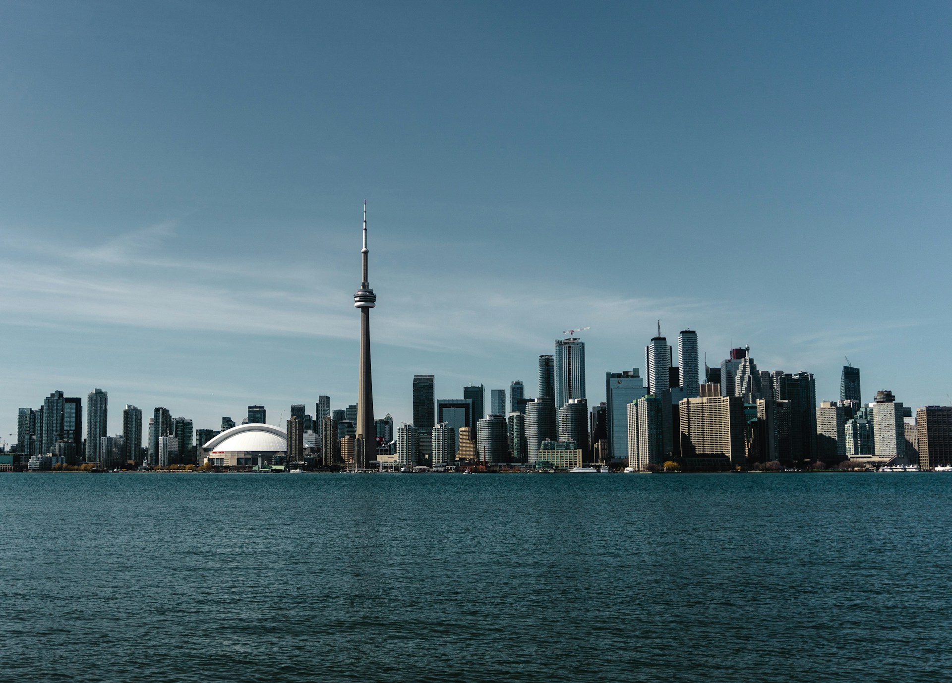 CN Tower rising above downtown Toronto’s skyline