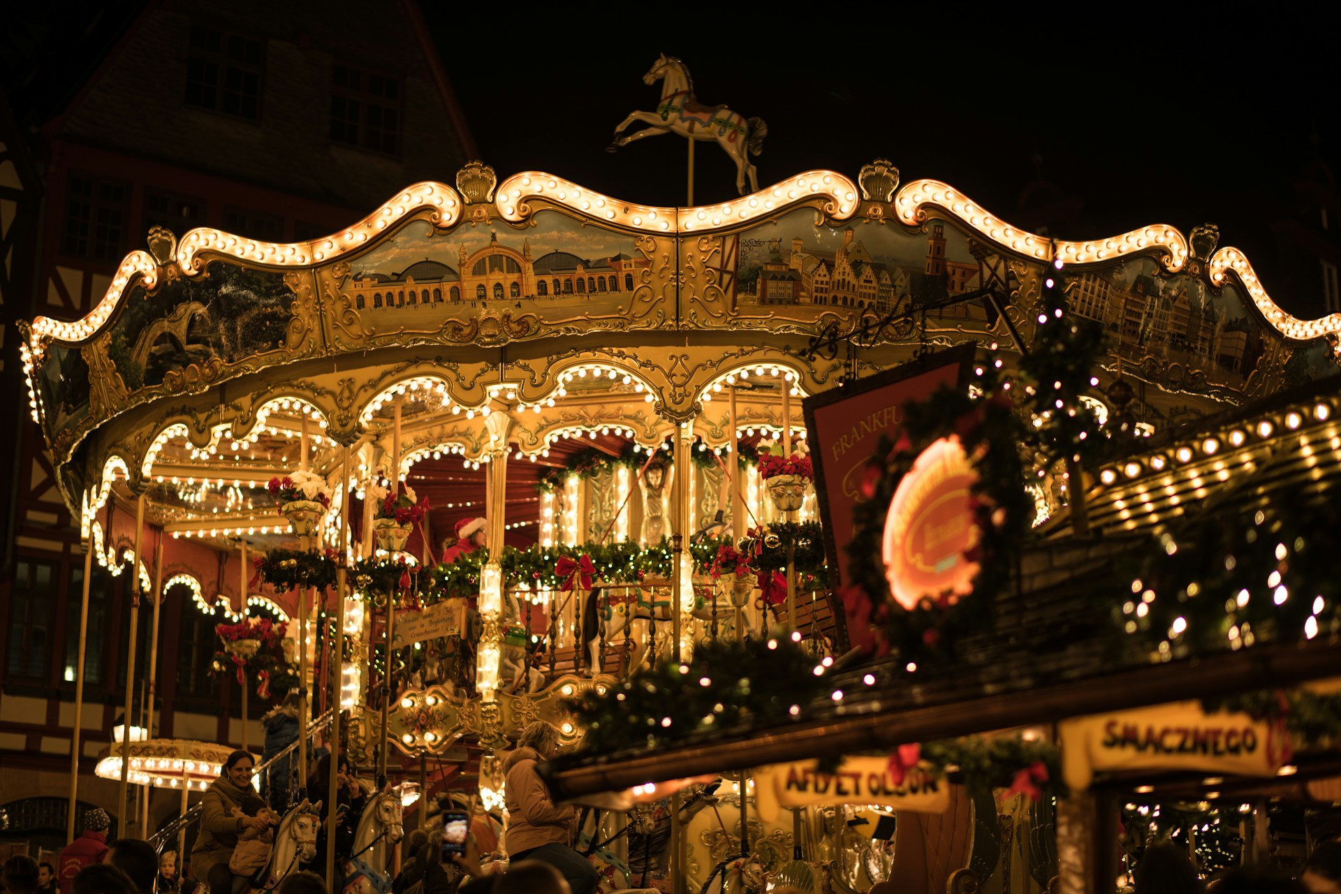 A festive scene at the Frankfurt Christmas Market