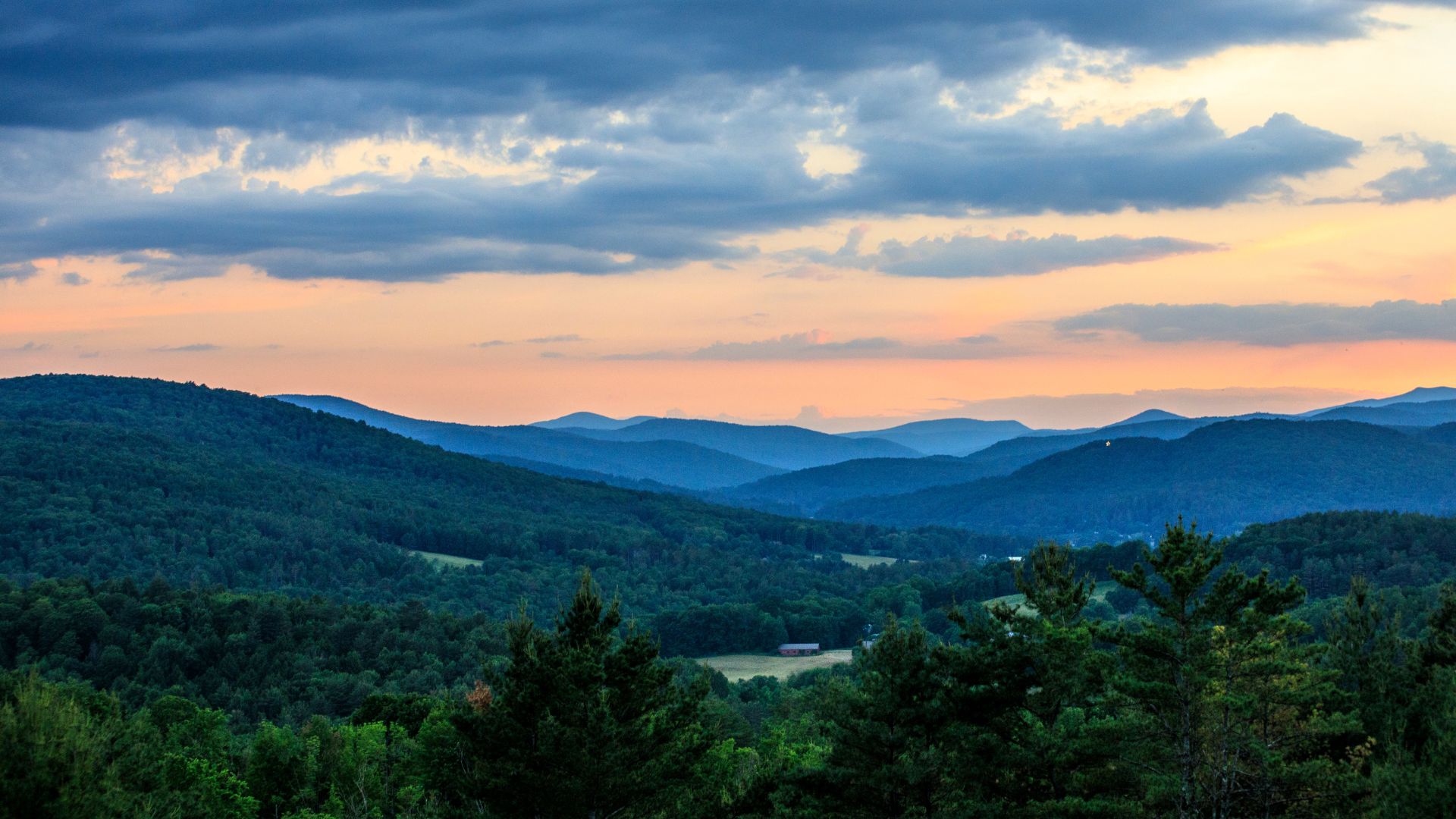 Green Mountains in Vermont, USA.