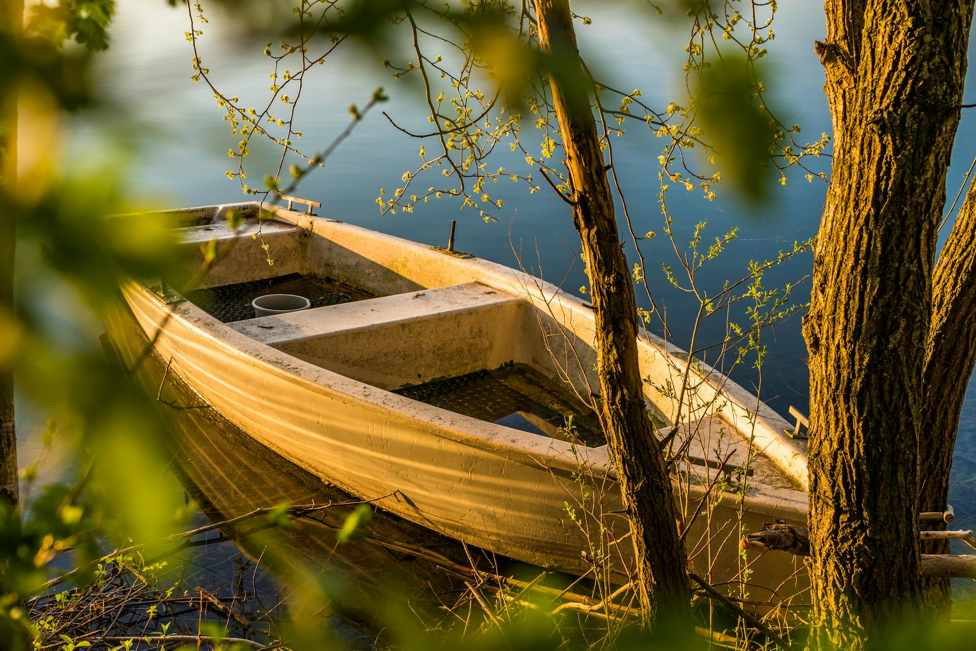 A peaceful scene at a lake near Großmehring, Bavaria,