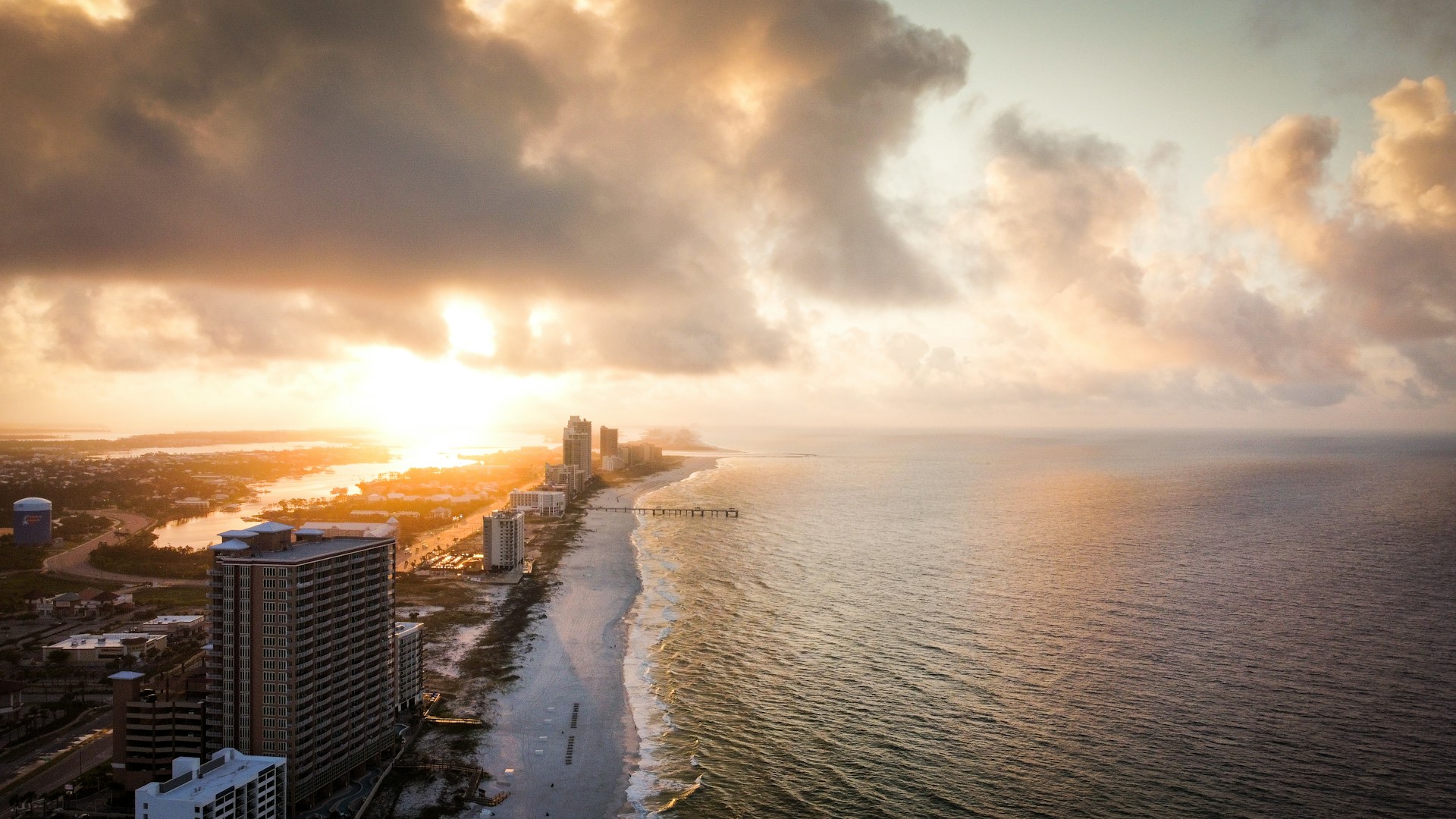 Stunning sunset over the Gulf Coast