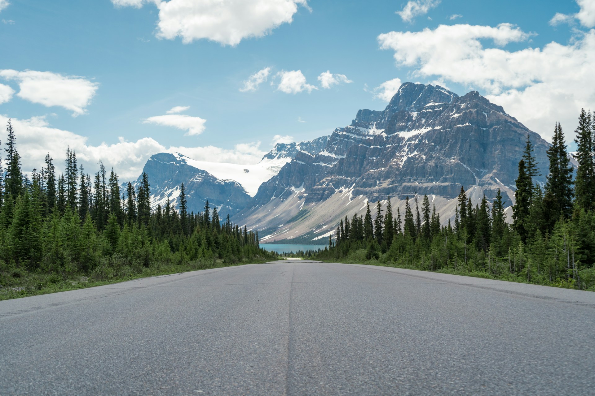 A winding stretch of the Icefields Parkway