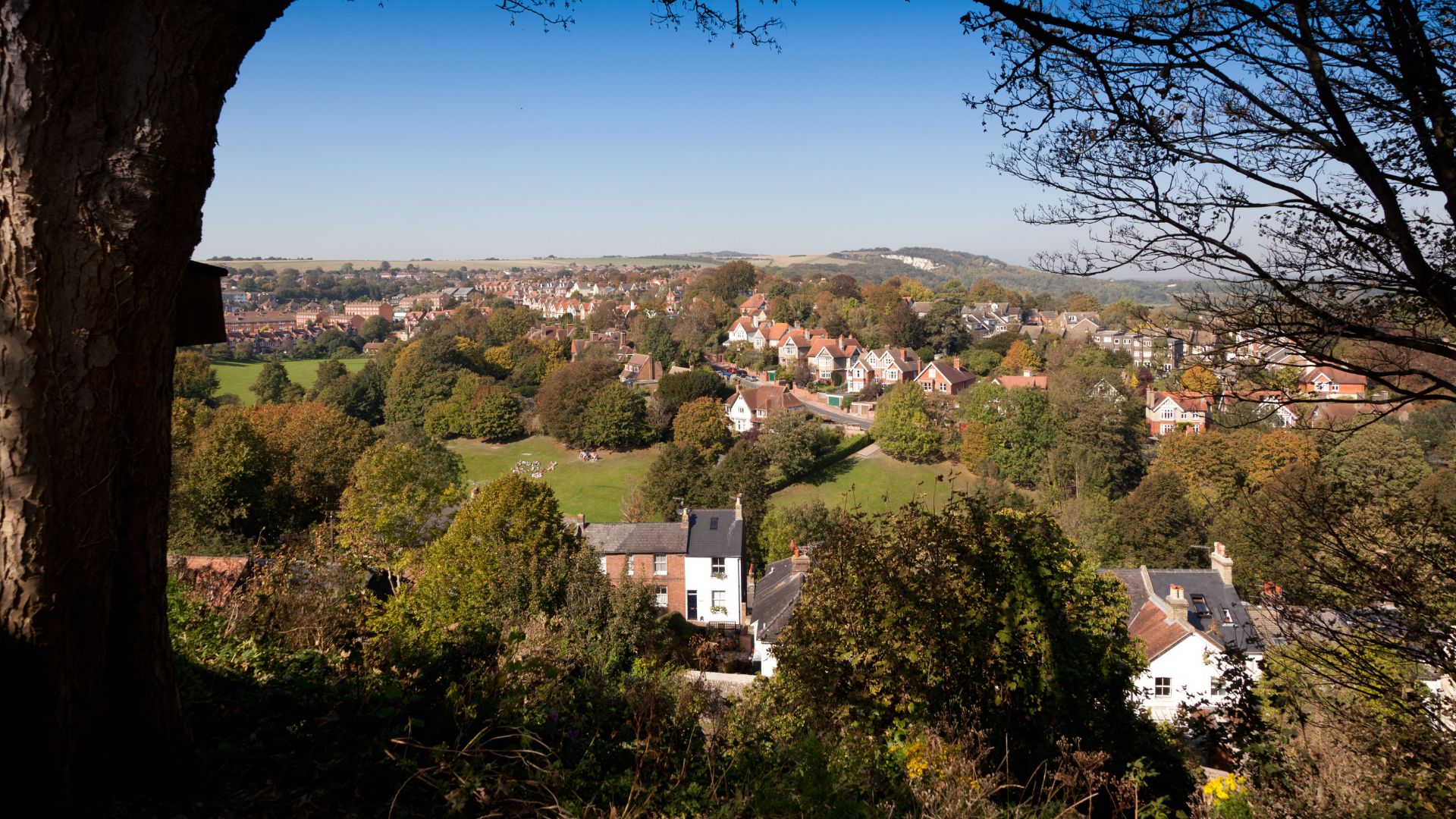 Lewes Castle in Lewes, East Sussex, England, United Kingdom