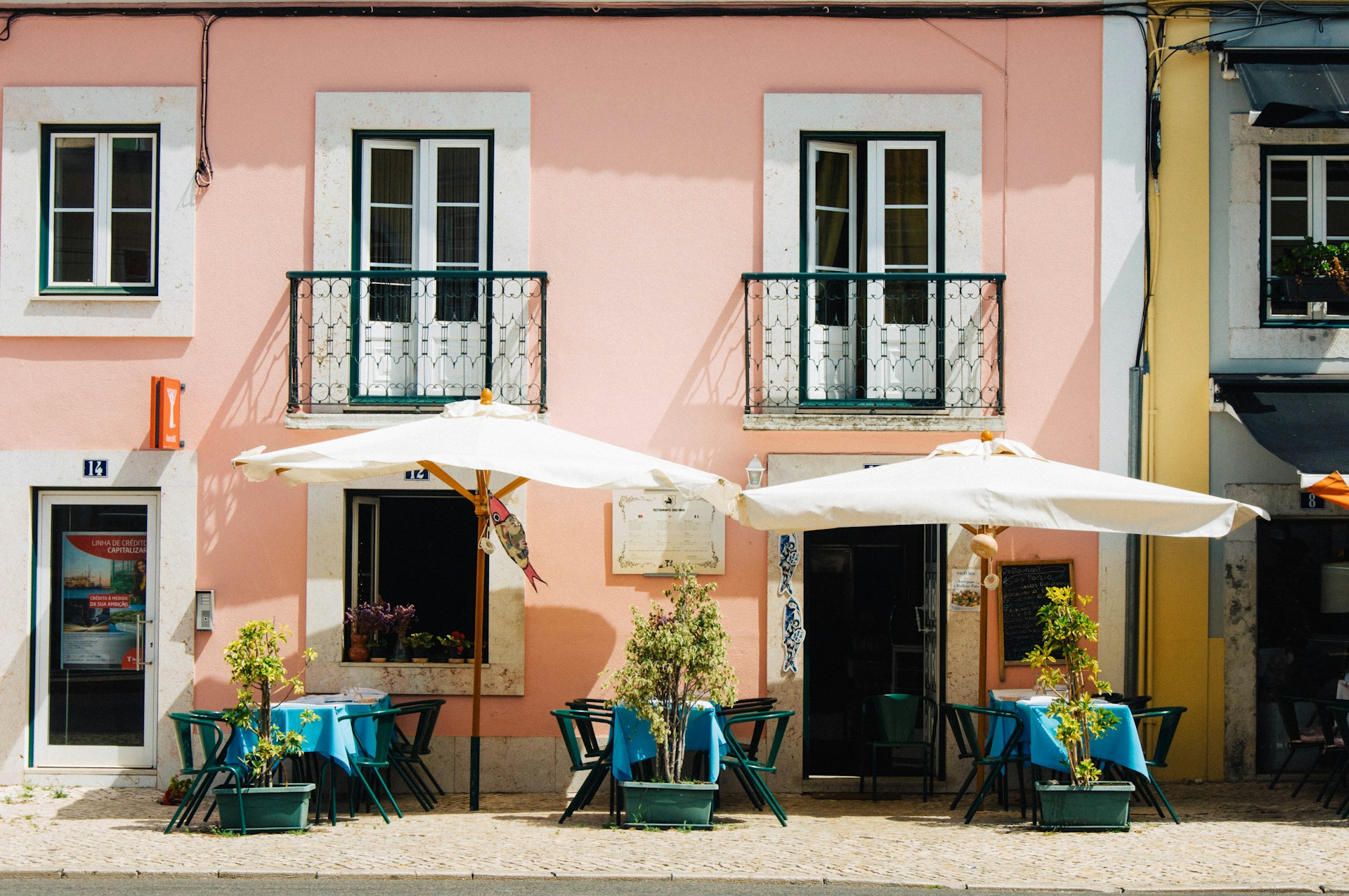 A traditional Fado street in the Alfama district of Lisbon