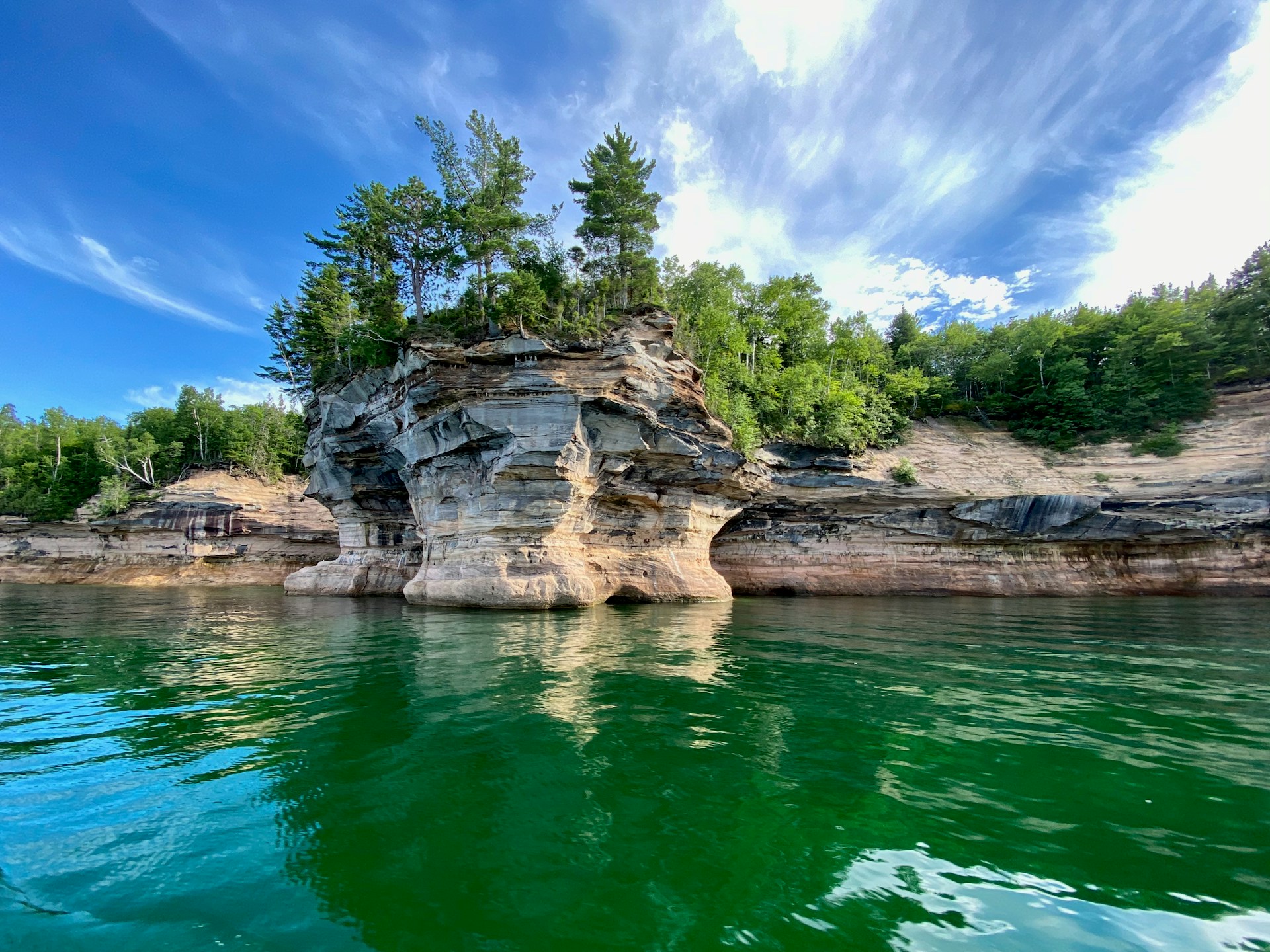 Cliff at Michigan state park along the Great Lakes