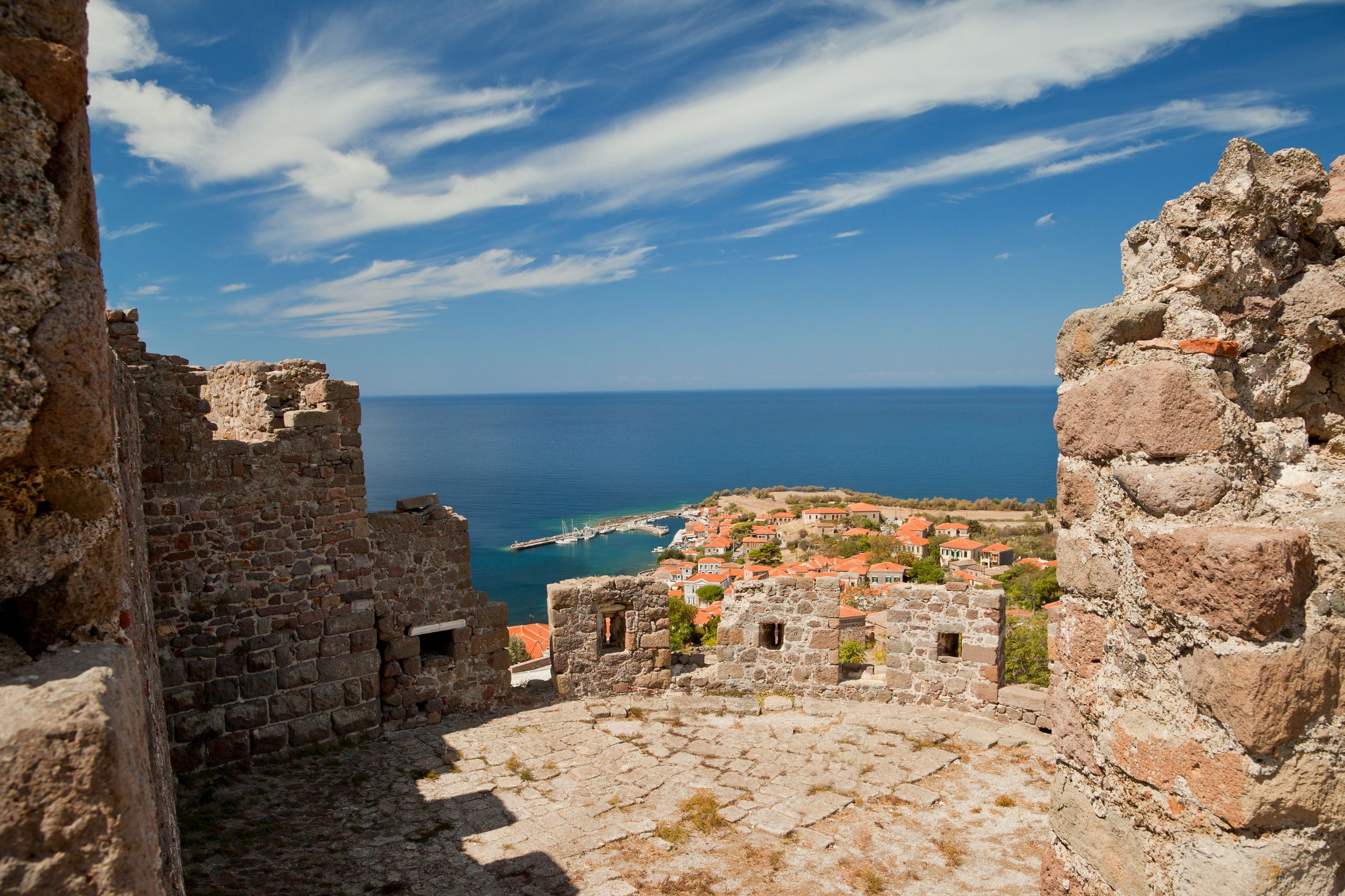 Molyvos Castle walls