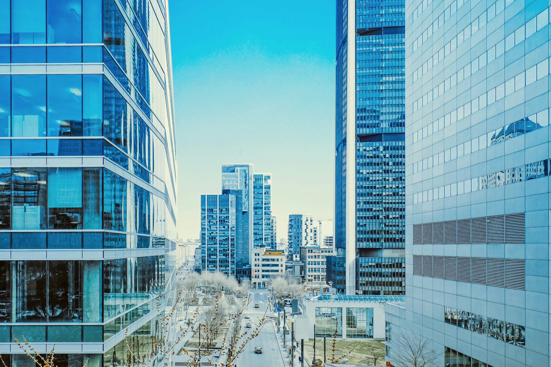 Winter view of Montreal’s skyline