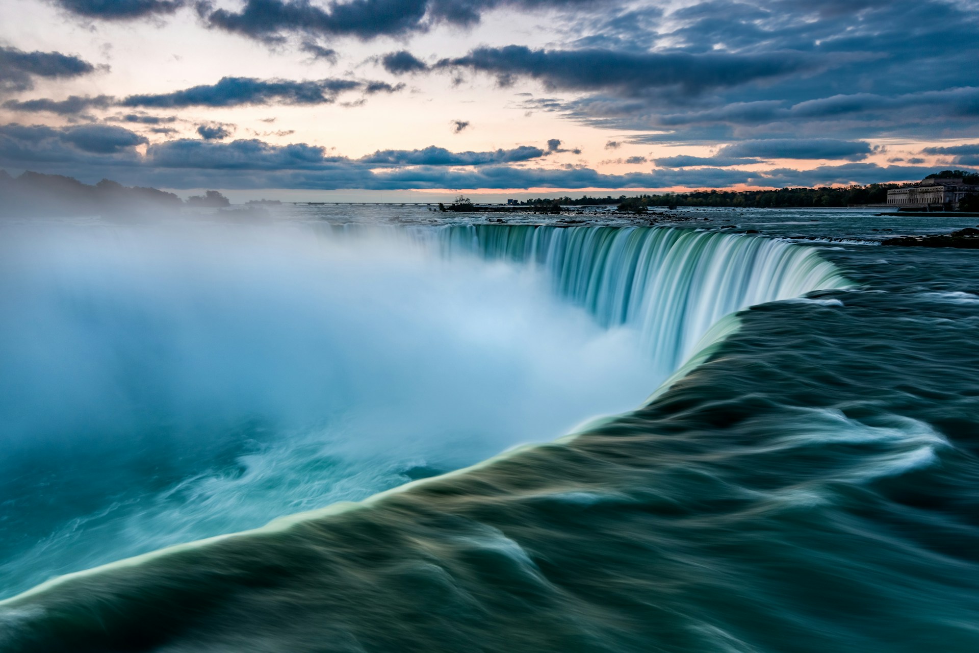 A powerful view of Niagara Falls from the Canadian side