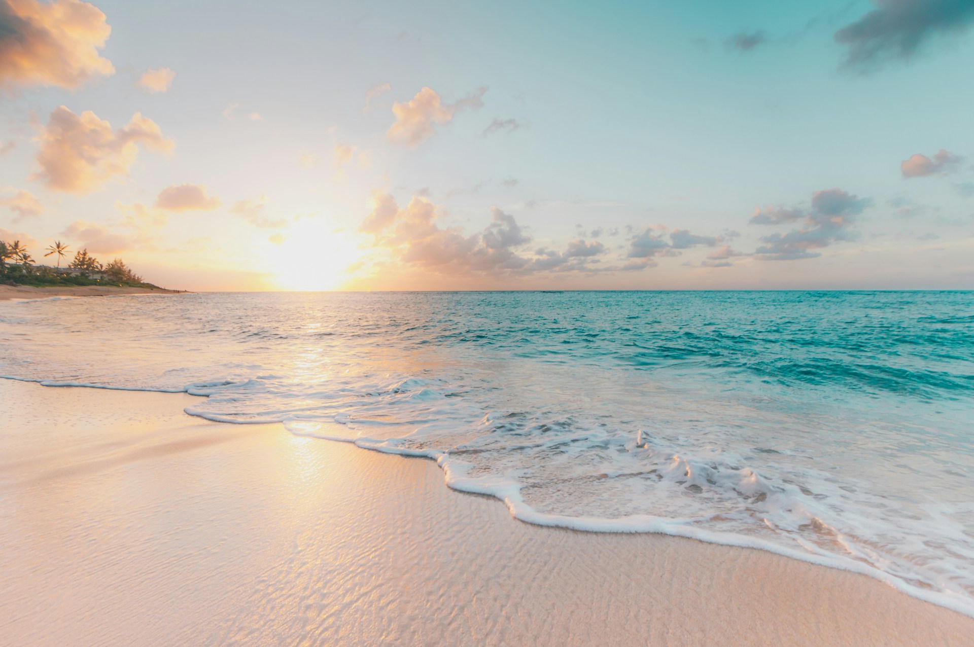 Sun-soaked beach in Playa del Carmen, Mexico