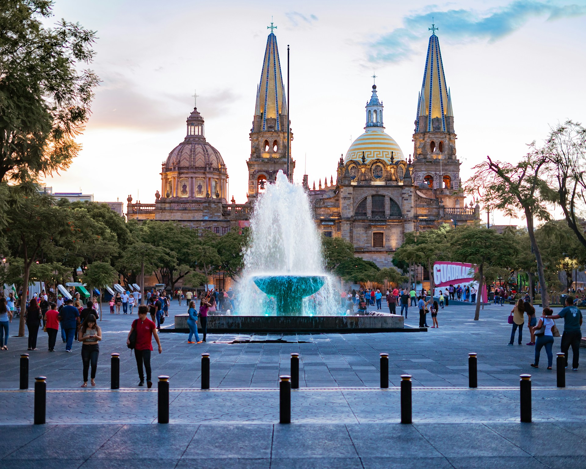 Wide public square in Plaza de la Liberación, Guadalajara