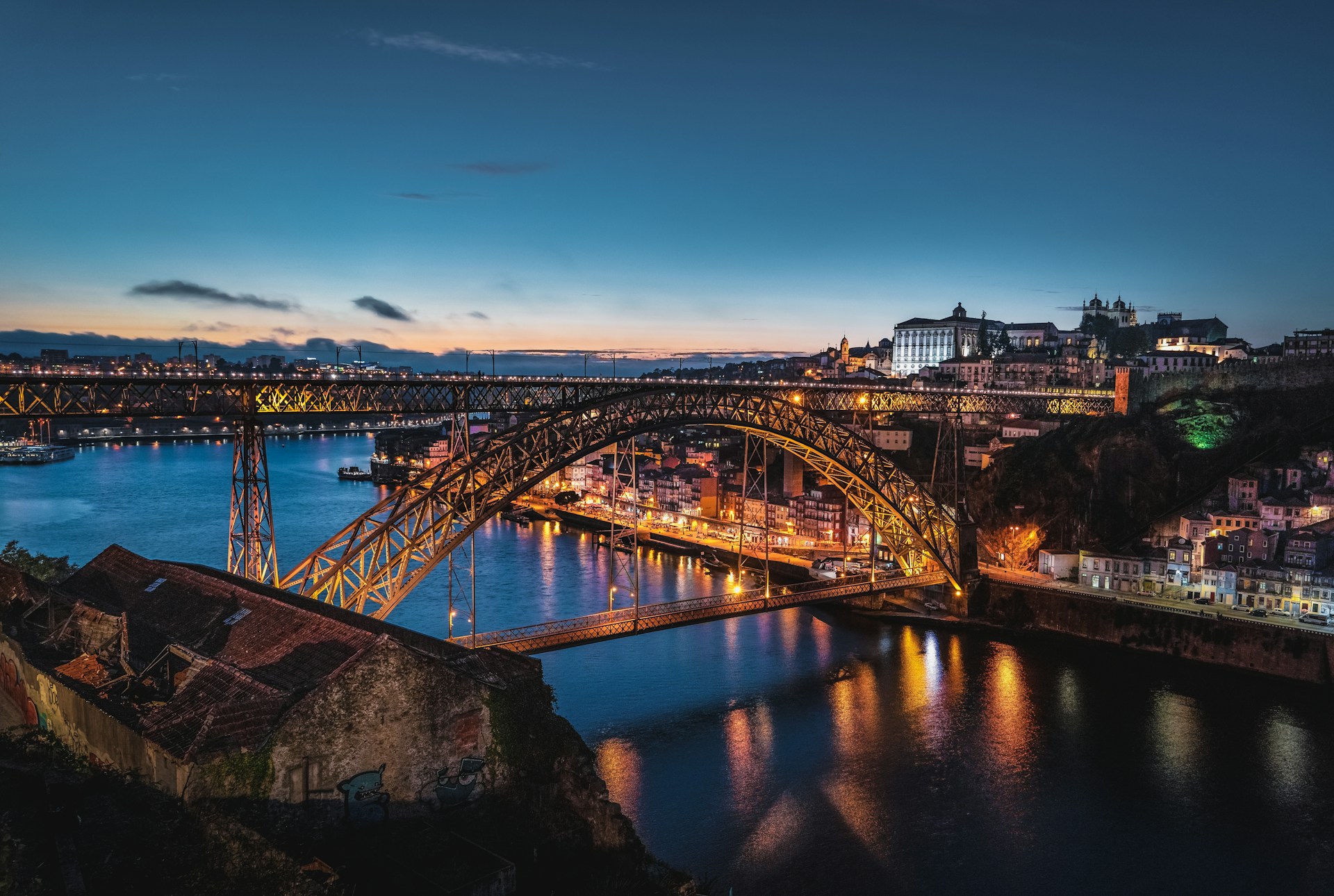 Porto at night glows with a timeless charm