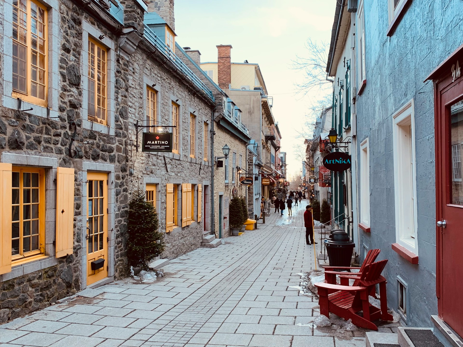 A charming cobblestone street in Old Quebec
