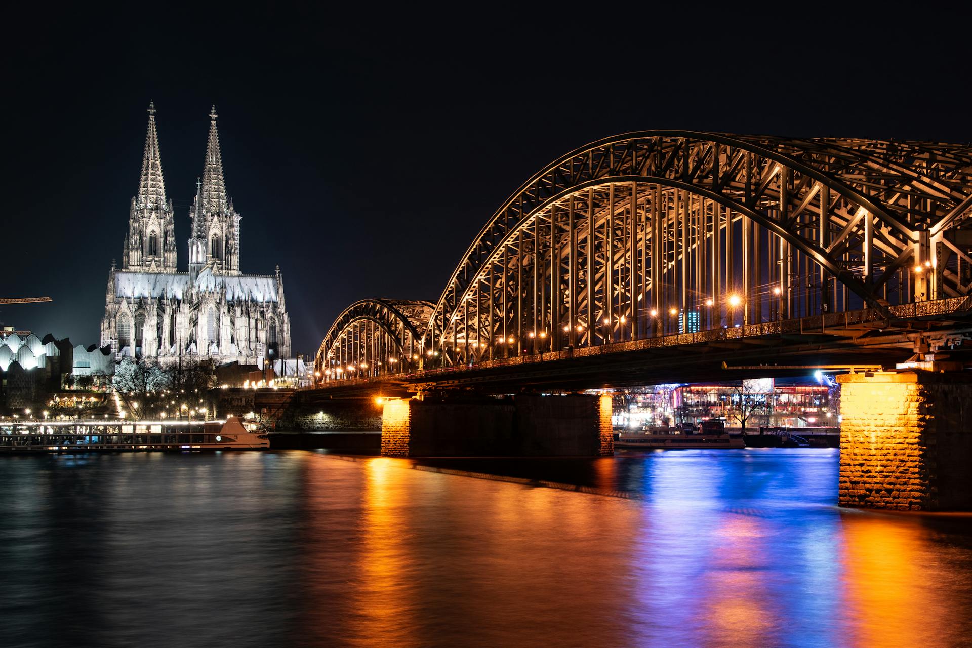 A scenic view of a bridge in the Rhineland, Germany