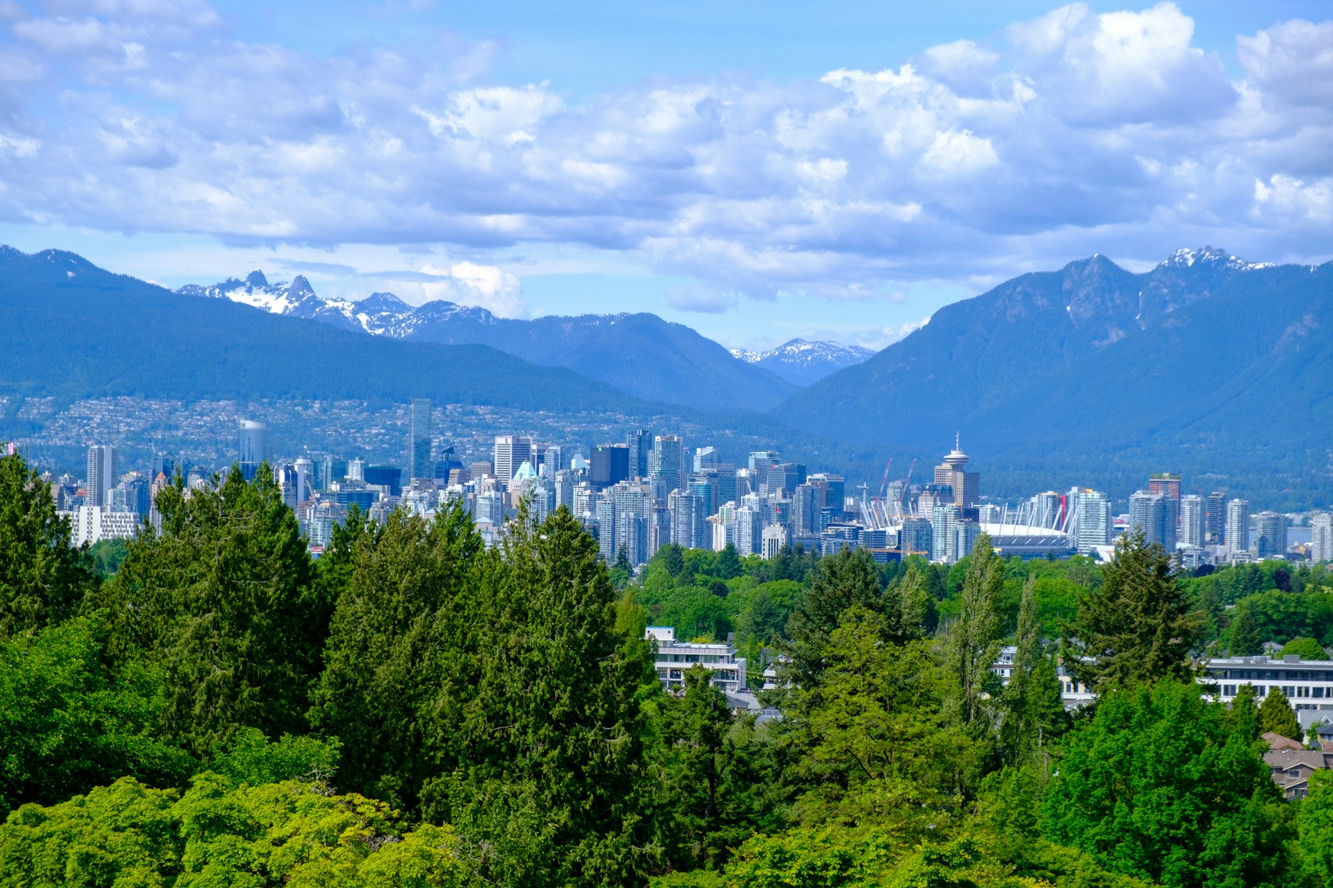 A stunning aerial view of Vancouver