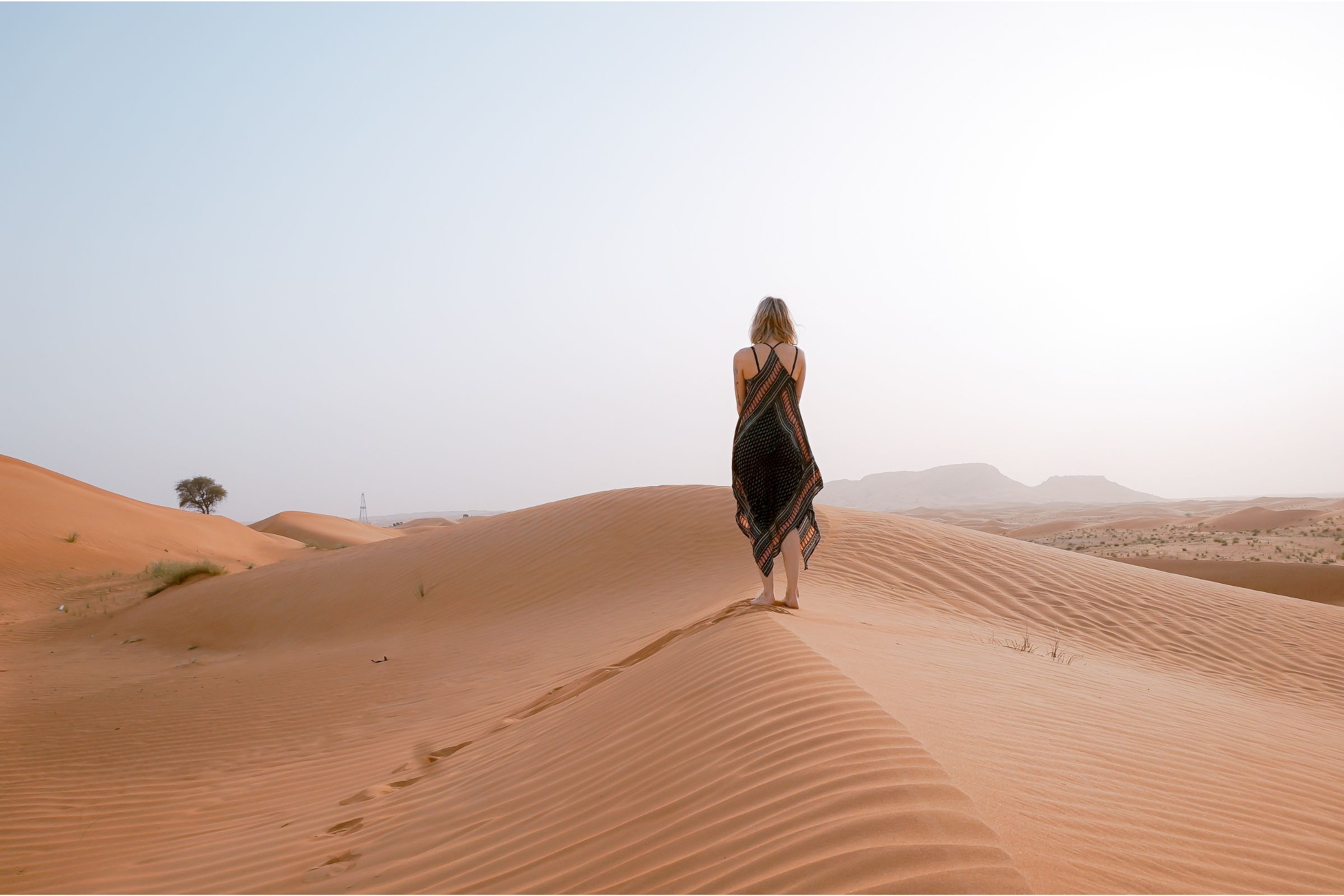 Walking over Maspalomas Dunes