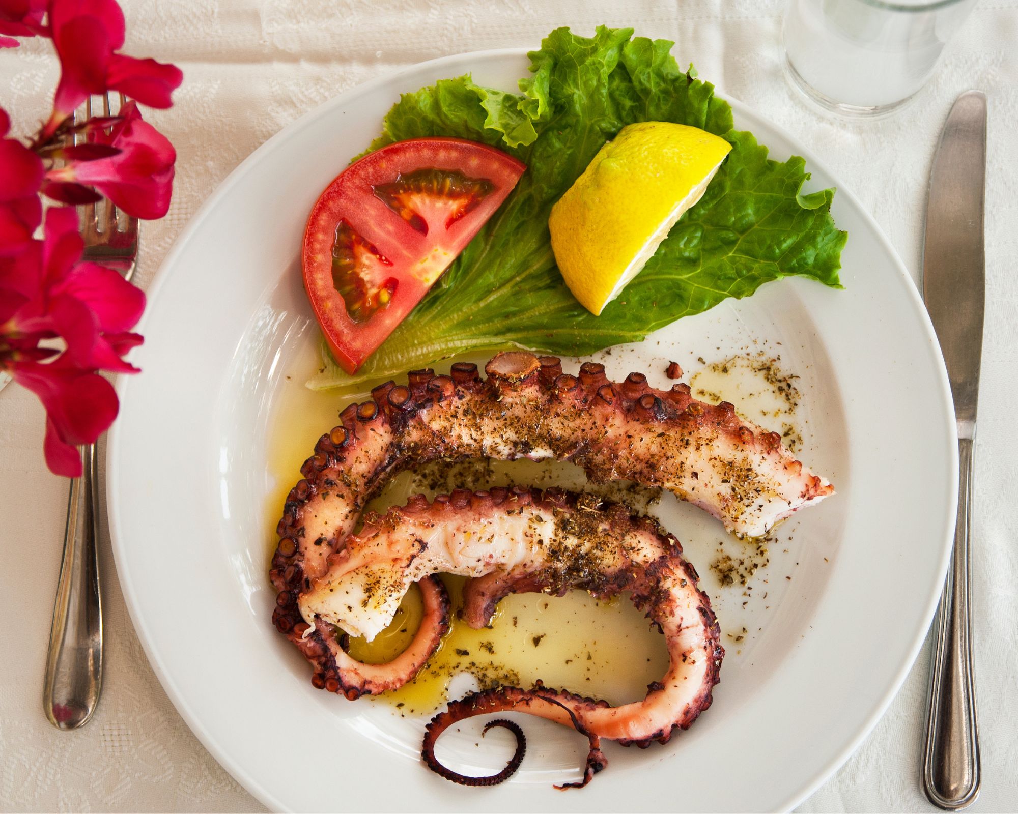 ouzo with grilled octopus