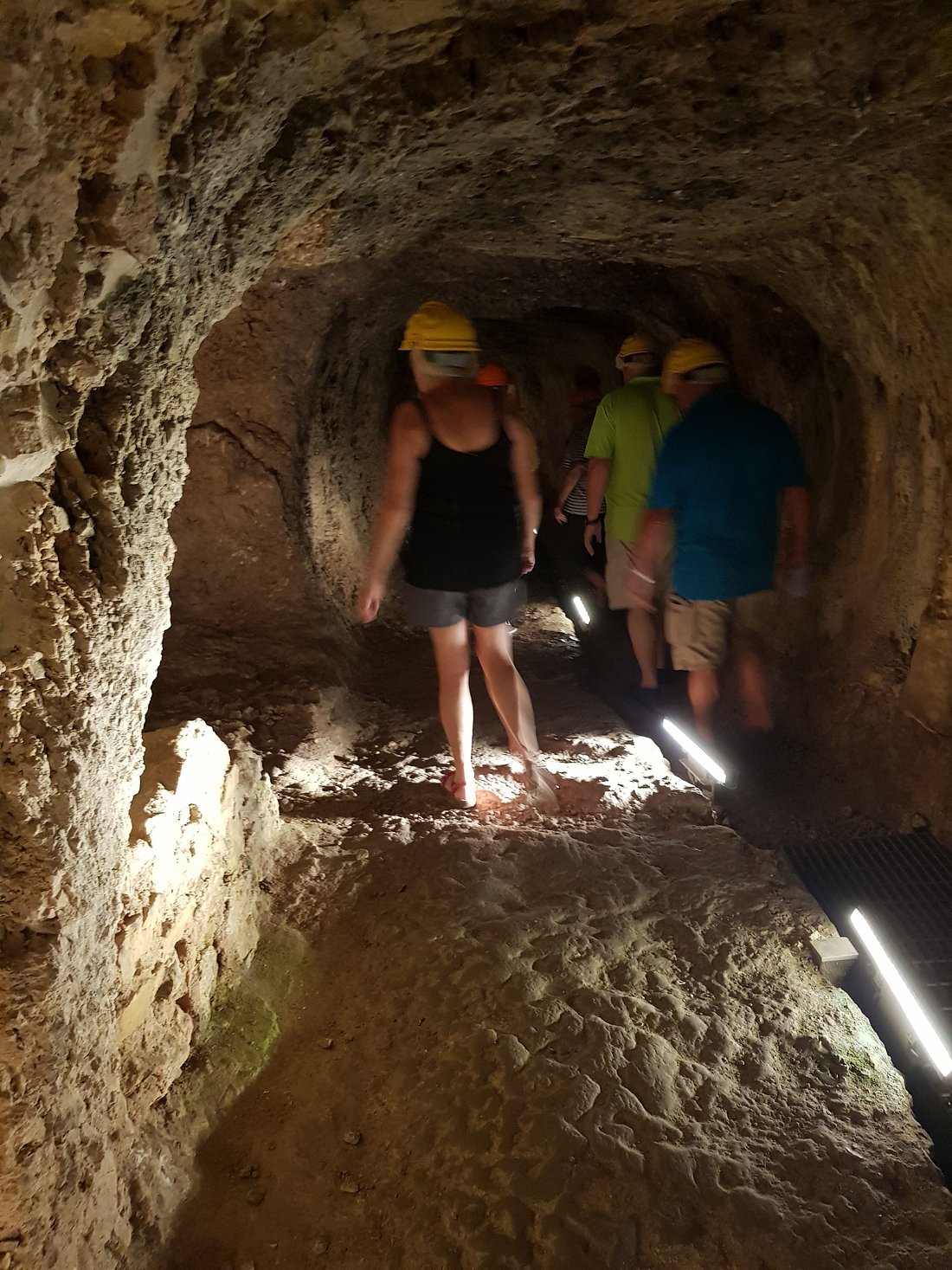 visitors to eupalinos tunnel