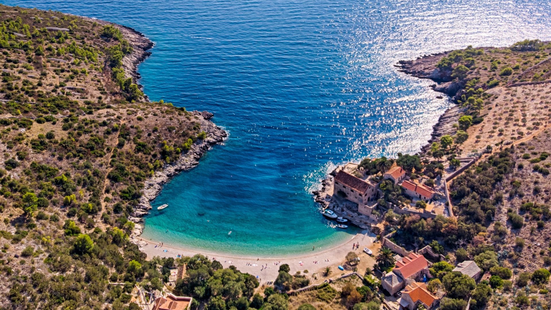 Dubovica Beach on Hvar in Croatia, Europe