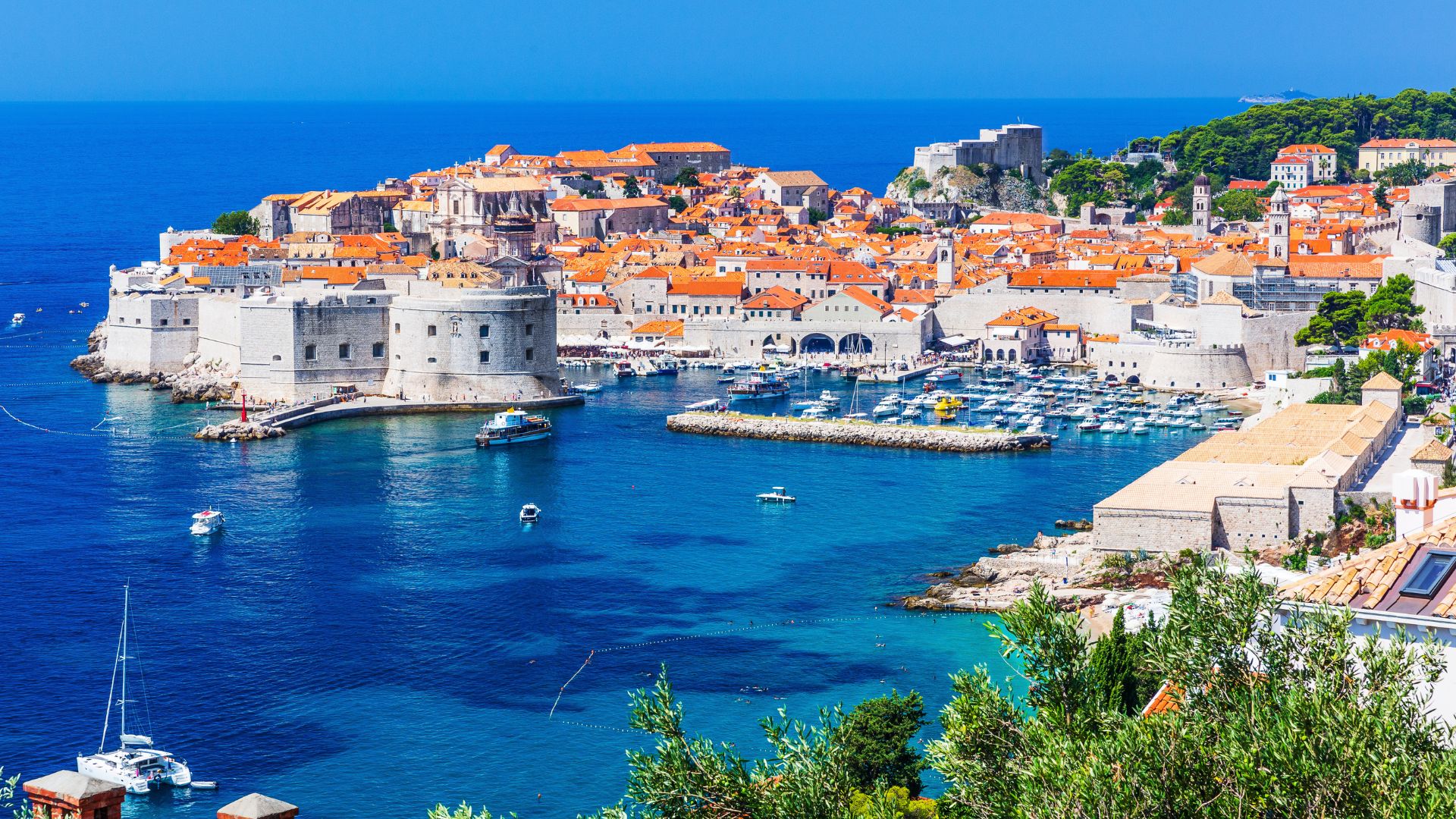 Dubrovnik, Croatia on the Adriatic Sea in Europe.