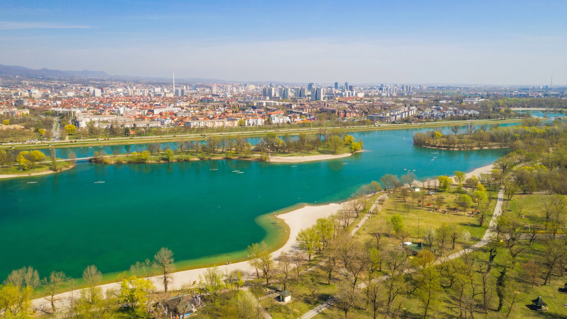 Jarun Lake in Zagreb, Croatia, Europe