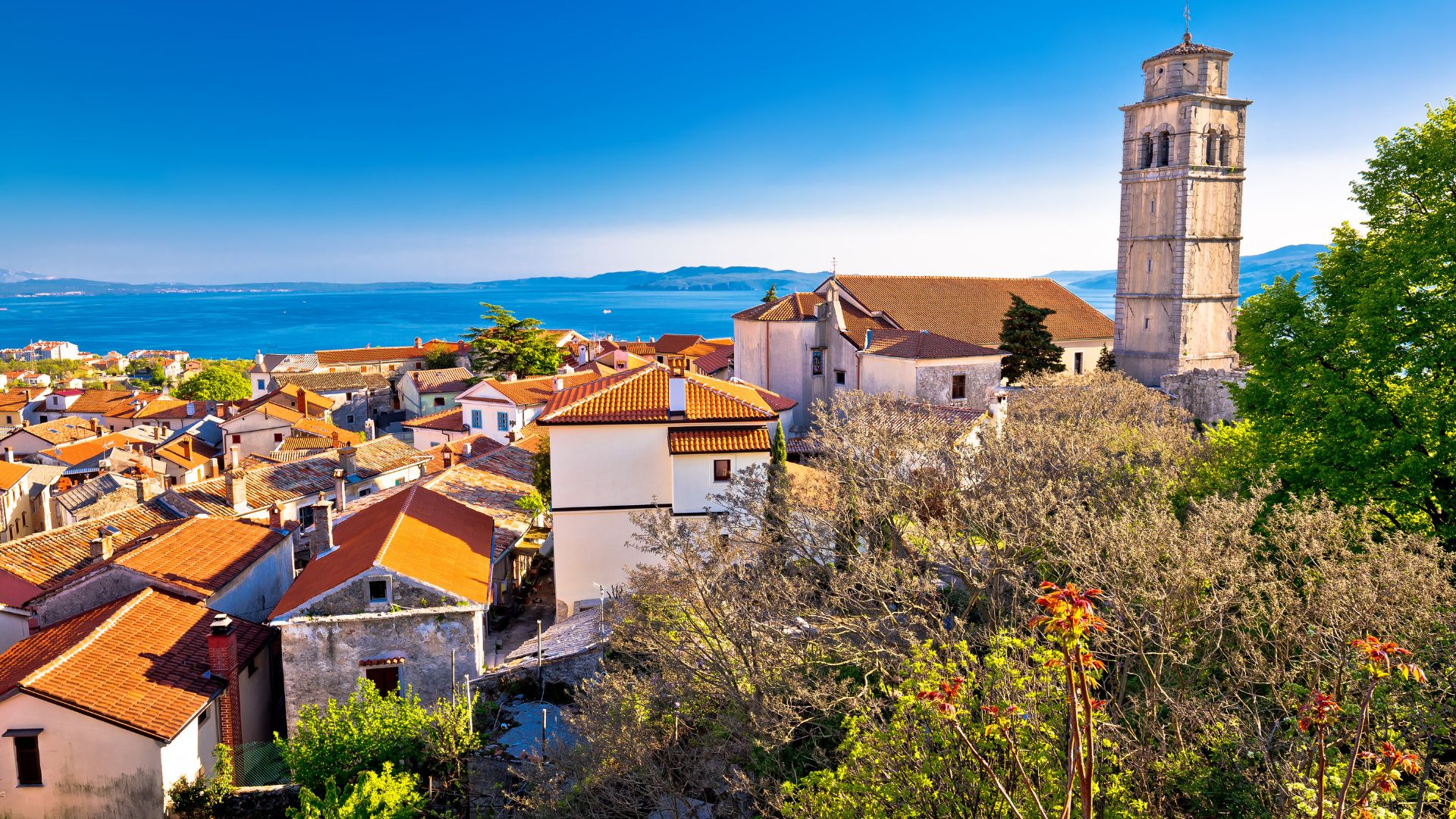 Kastav, located in the Kvarner Gulf , Croatia, Europe