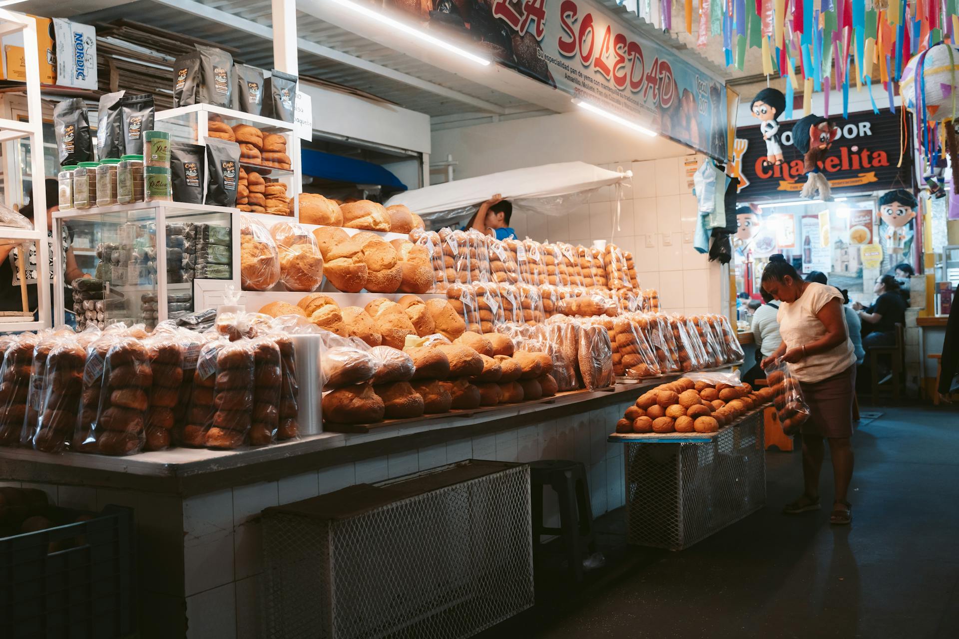 Vibrant Bread Market in Oaxaca de Juárez Mexico