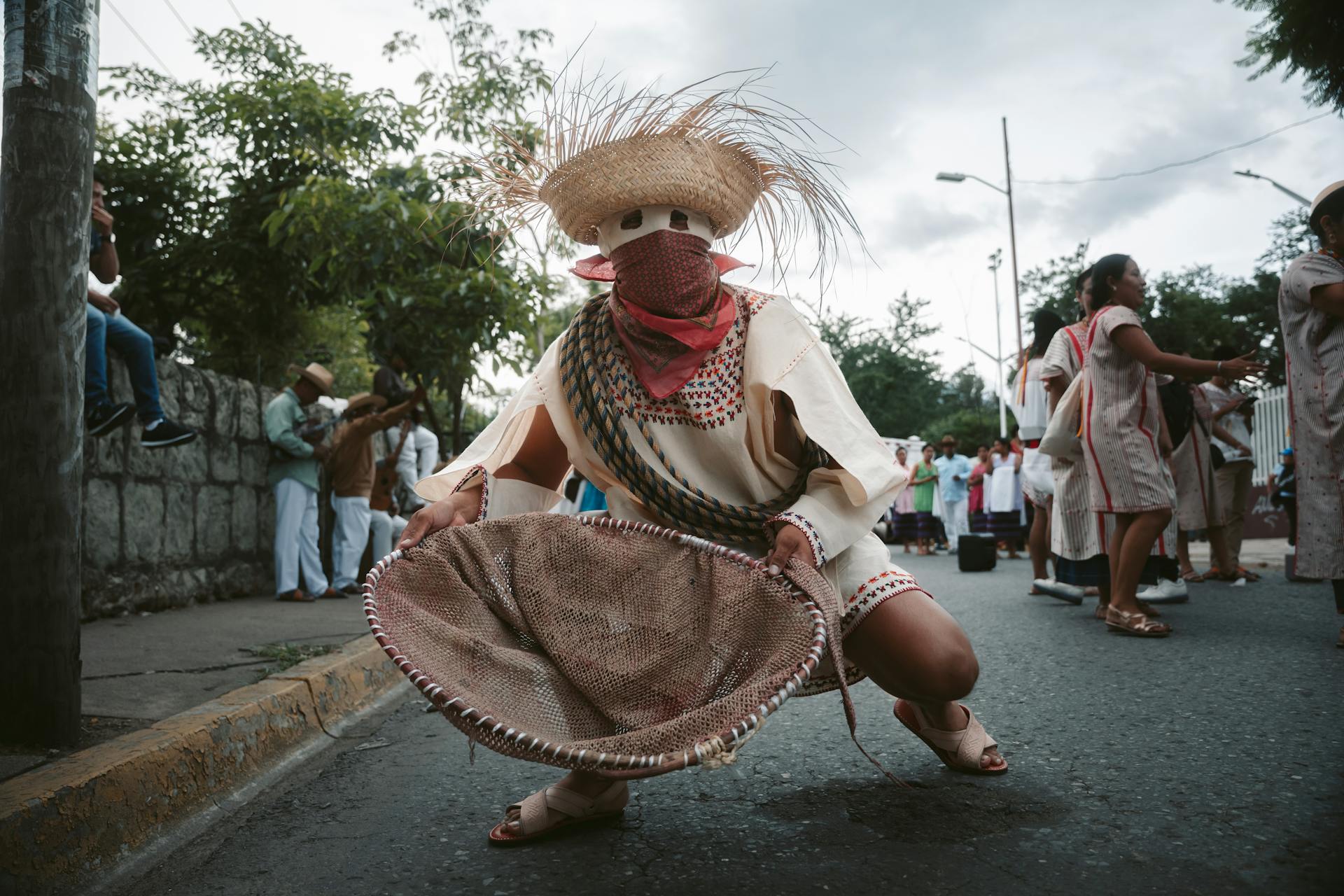 Traditional Dance Celebration in Oaxaca Street